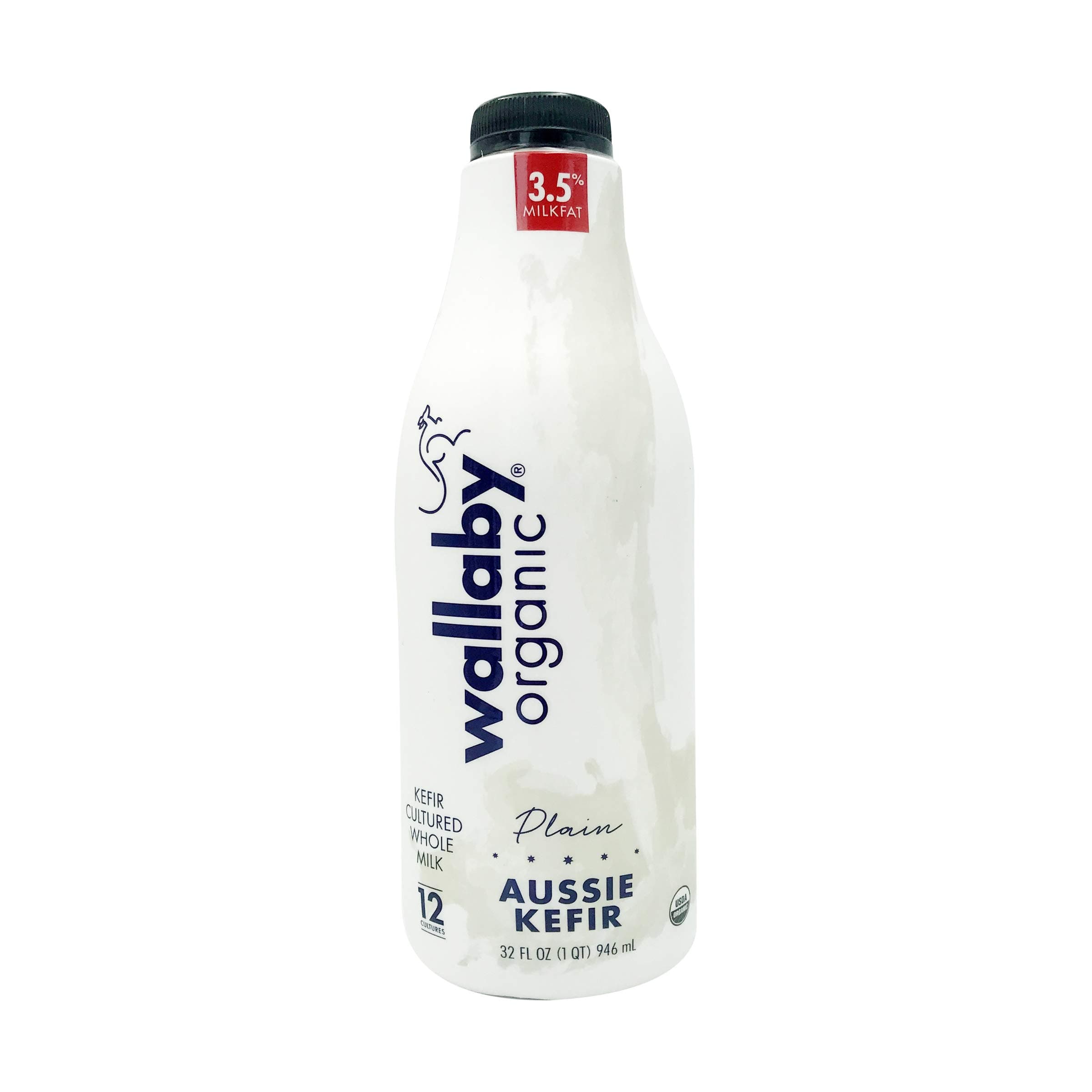 Wallaby Organic Whole Milk Kefir, Plain, 32 oz