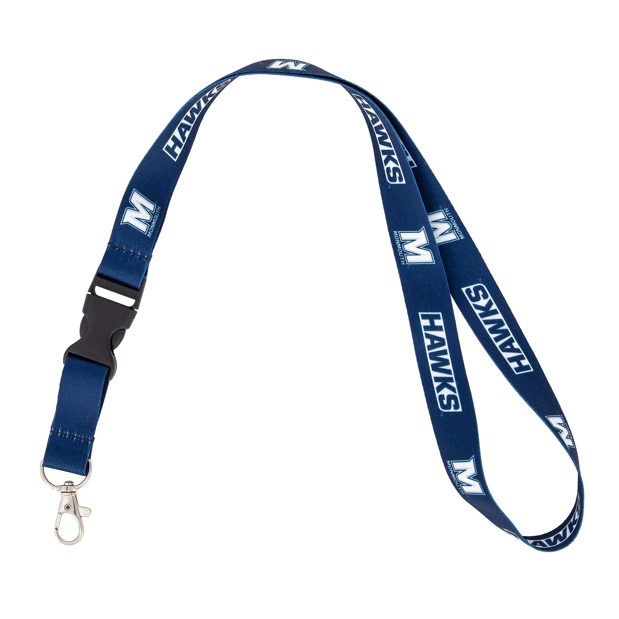 Desert Cactus Monmouth University Lanyard Hawks Car Keys ID Badge Holder Keychain Detachable Breakaway Snap Buckle (Blue)