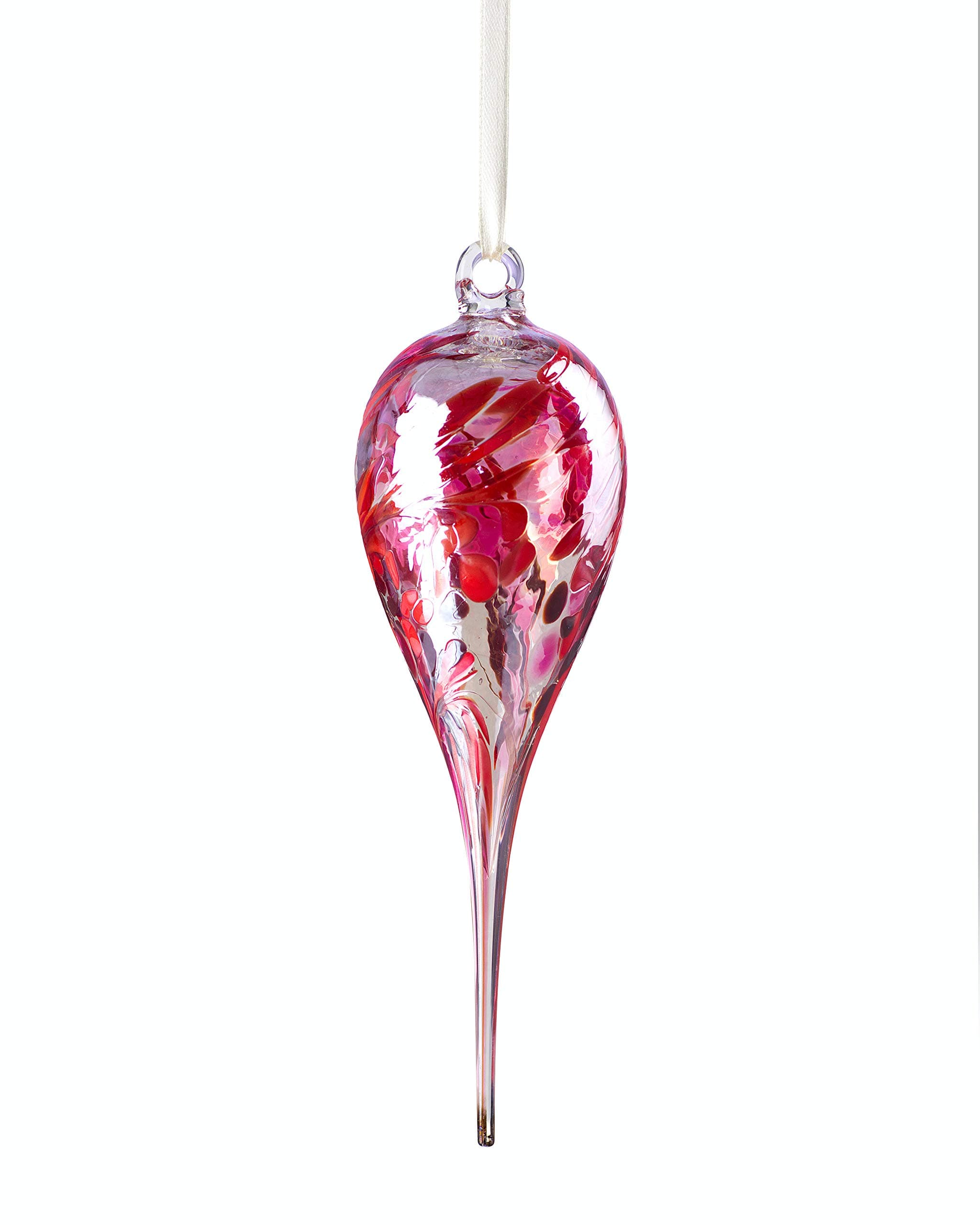 Friendship Birthstone Gem - Handmade Hanging Glass Birth Gem - July Birthday - Ruby - Gem Drop Design