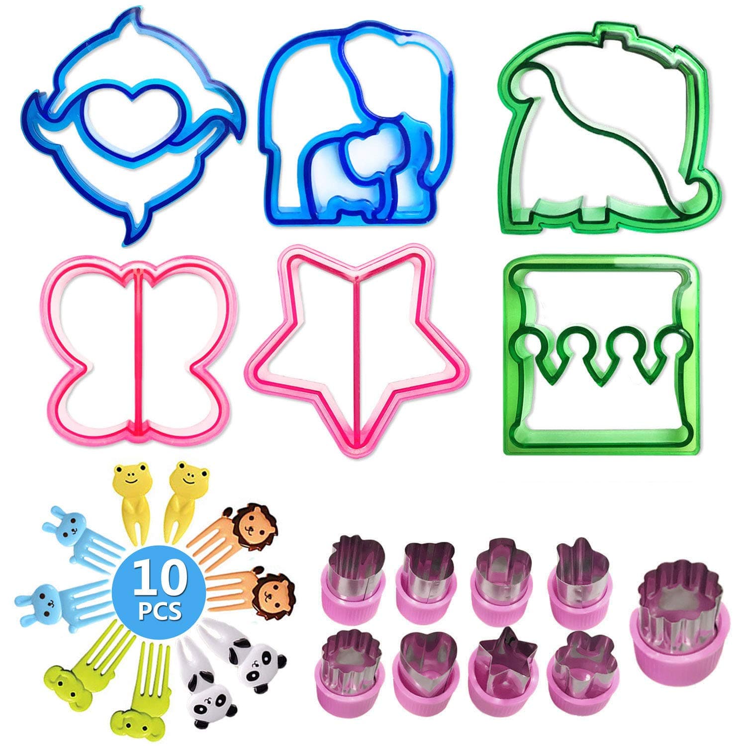 Sandwich Cutters for Children Kids Cookie Cutter,Bread Cutter,Vegetable Cutter Shapes Set for Kids Food(25pcs))