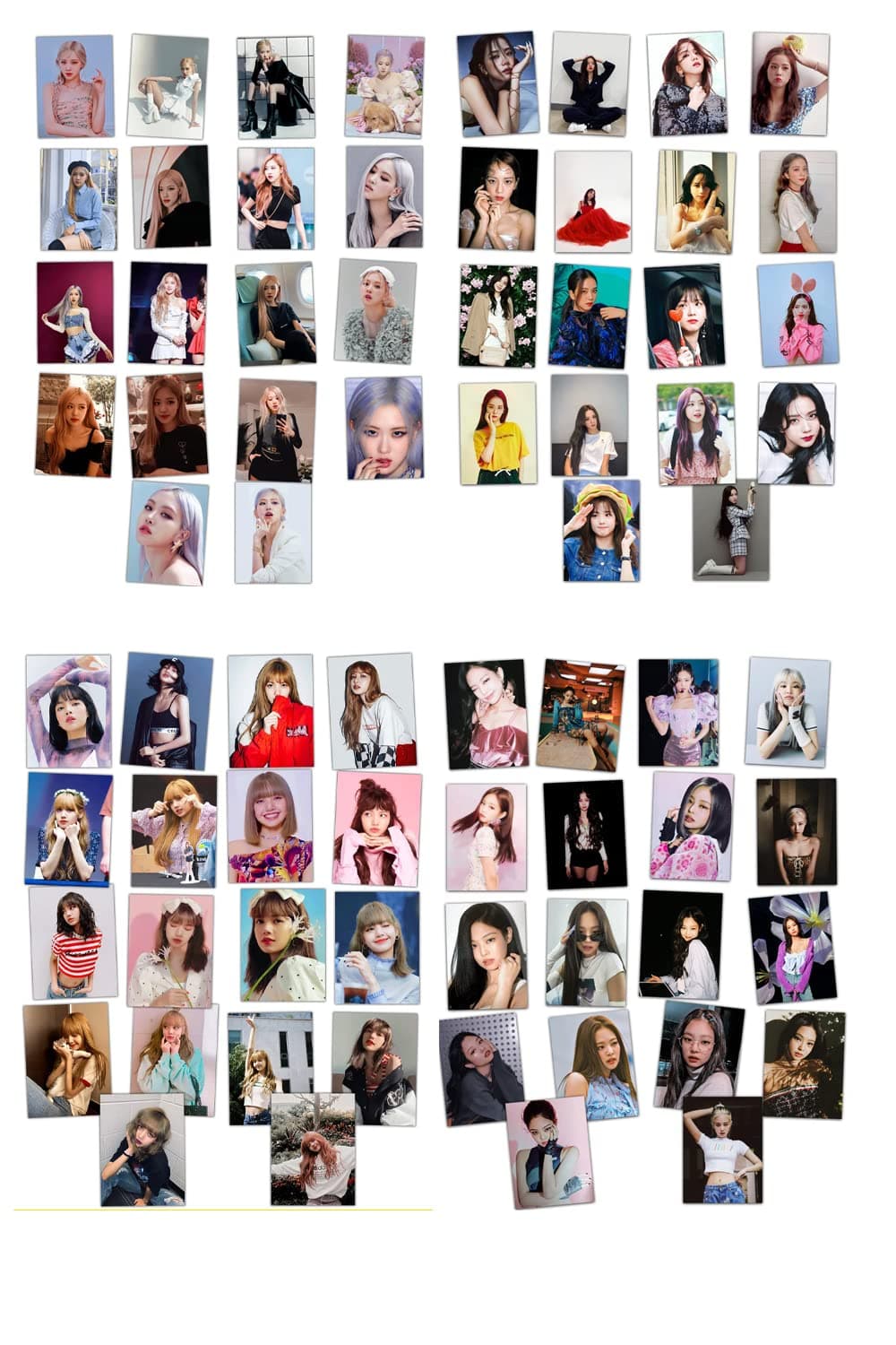 BLACKPINK LOMOCARDS Set of 72 Premium PHOTOCARDS of All 4 Members of Jennie Lisa Jisoo Rose (3X 4 inches) / 18 Photos of Each Member.