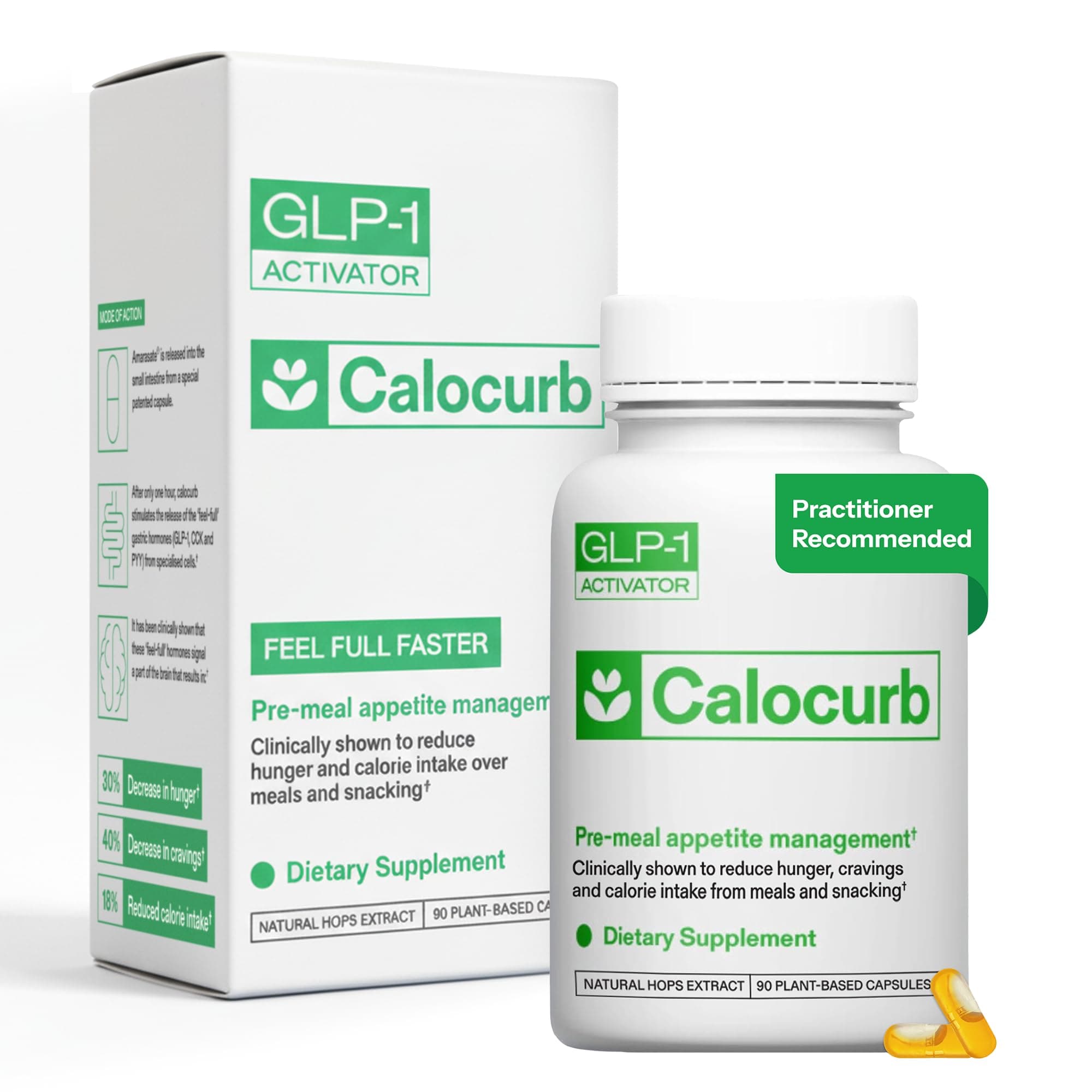 - Calorie Control Supplement 6X Natural GLP-1 Support, Official & Patented Amarasate Formula, Plant Based Dietary GLP1 Supplement, Manages Appetite, Hunger & Cravings, 1 Month Average Supply, 90 Count
