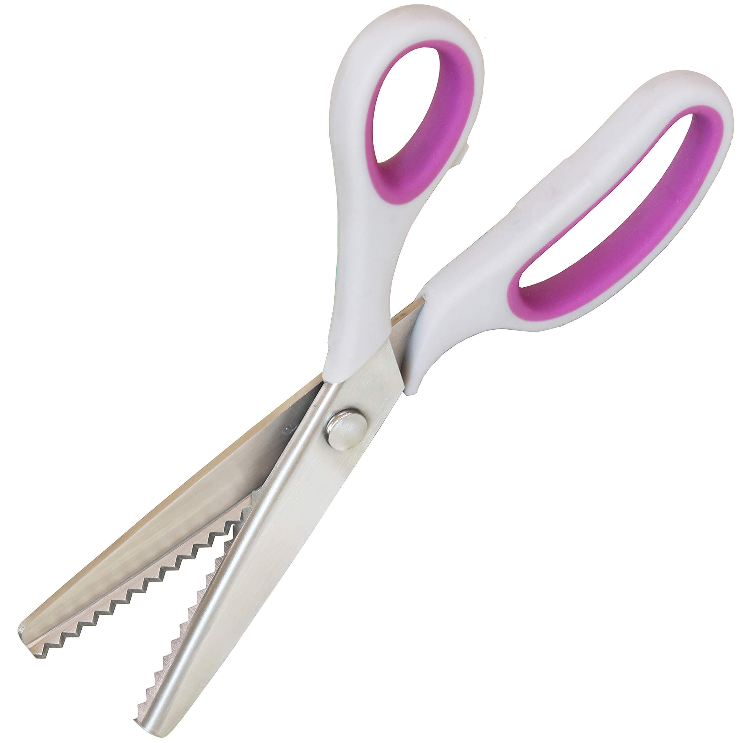 Strong and Sharp Pinking Shears for Fabric cutting Soft Grip Right and Left Handed Pinking Shears 9.2inch (Serrated 5mm)