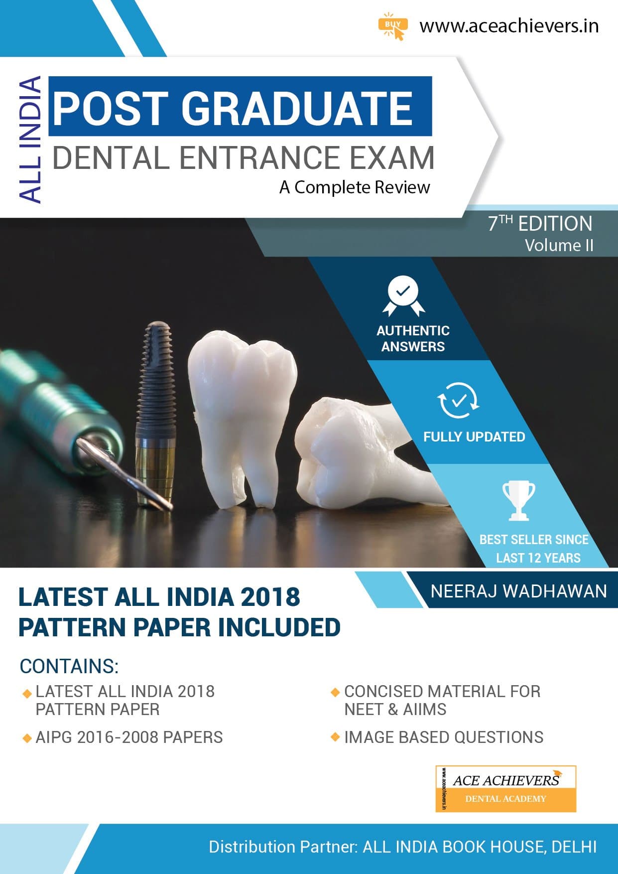 All India Post Graduate Dental Entrance Examination 7th edition Vol -2 2018 + Neet MDS Pattern 2017 Paperback