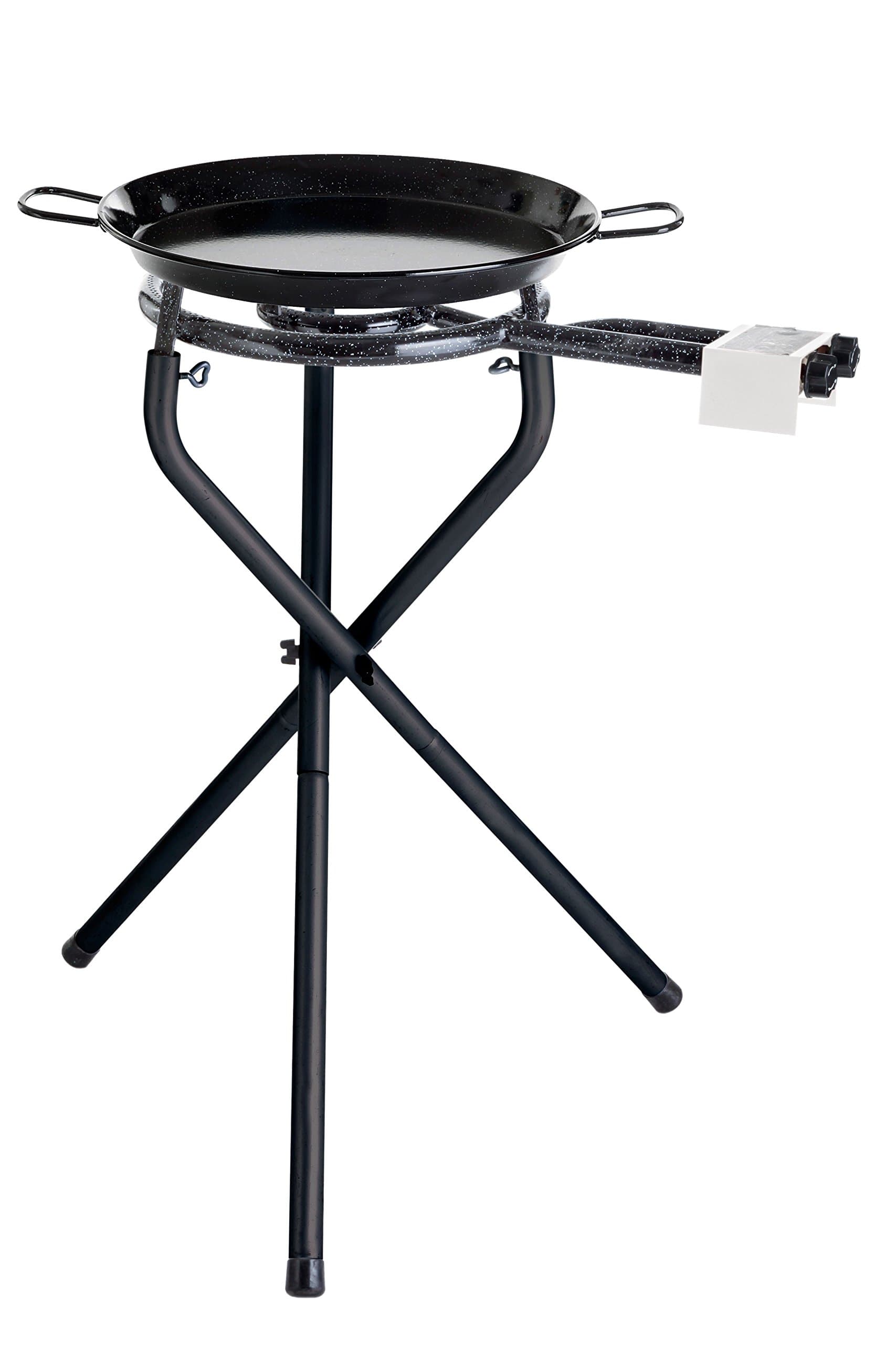 'Muy bien' Portable Rotisserie Kit for Paella Grilling BBQ with Enamelled Steel Paella Pan Ø 38 cm