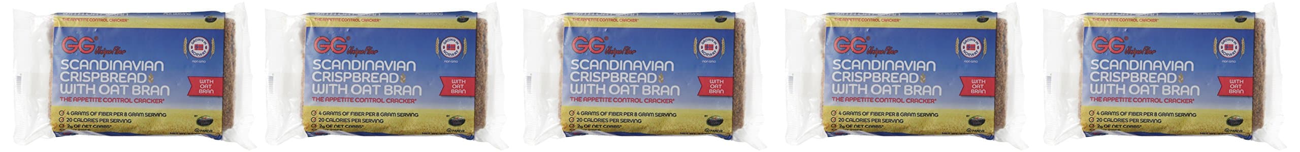 Gg, Crispbread Scandinavian With Oat Bran, 3.5 Ounce (Pack of 5)