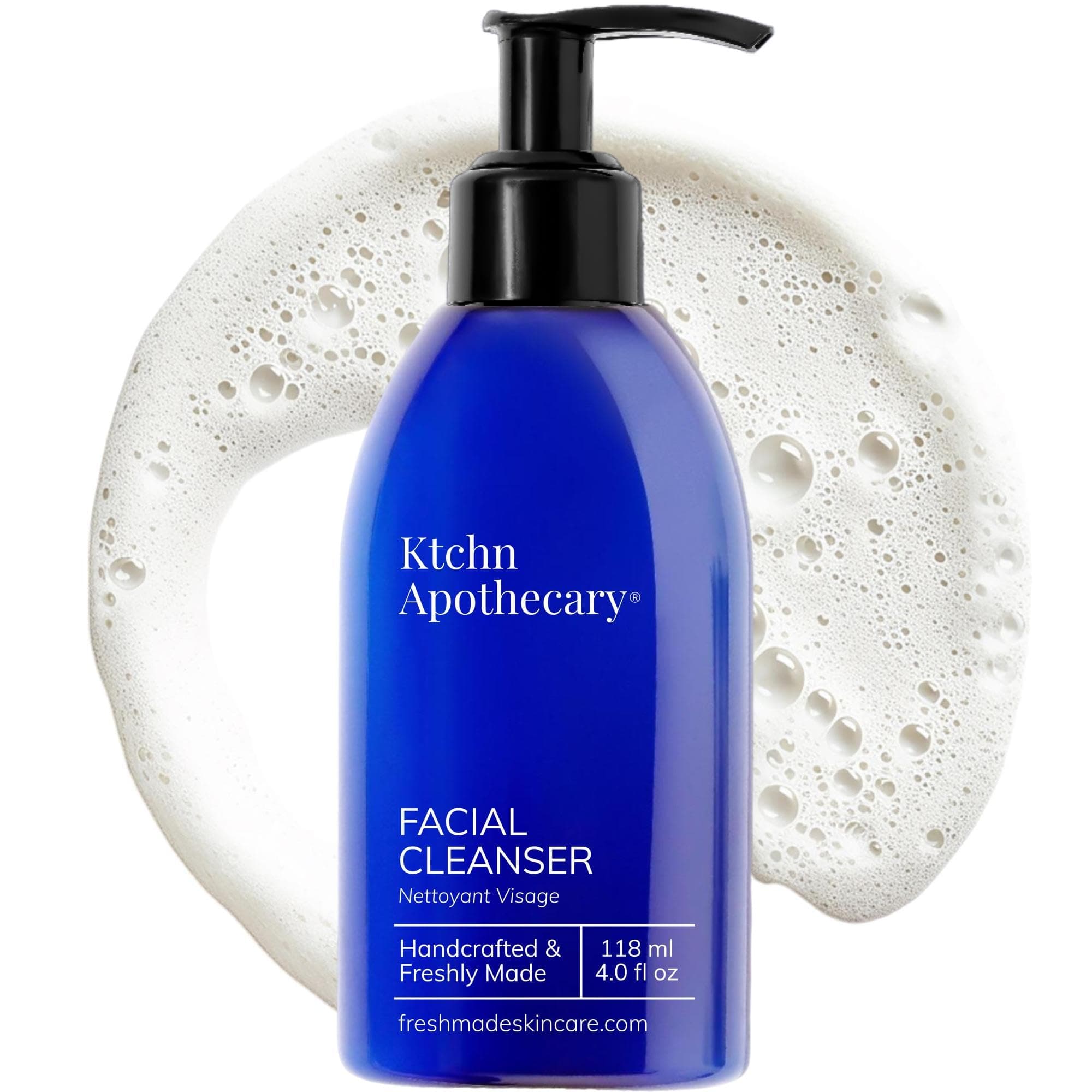 Natural Hydrating Foaming Facial Cleanser | NonDrying Cream-to-Foam Face Wash | High-Performing yet Gentle | Softer, Smoother Glowing Skin | Handcrafted in Small Batches | All Skin Types | Women & Men