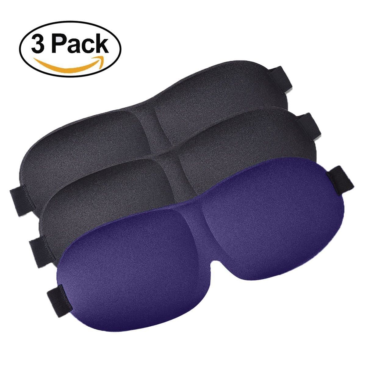 Eye Mask, Morfuse Contoured 3D Sleep Mask with Deep Molded Eye Cup, Sleep Eye Cover for Travel, Nap, Meditation, Blindfold Adjustable Strap for Men, Women, Children