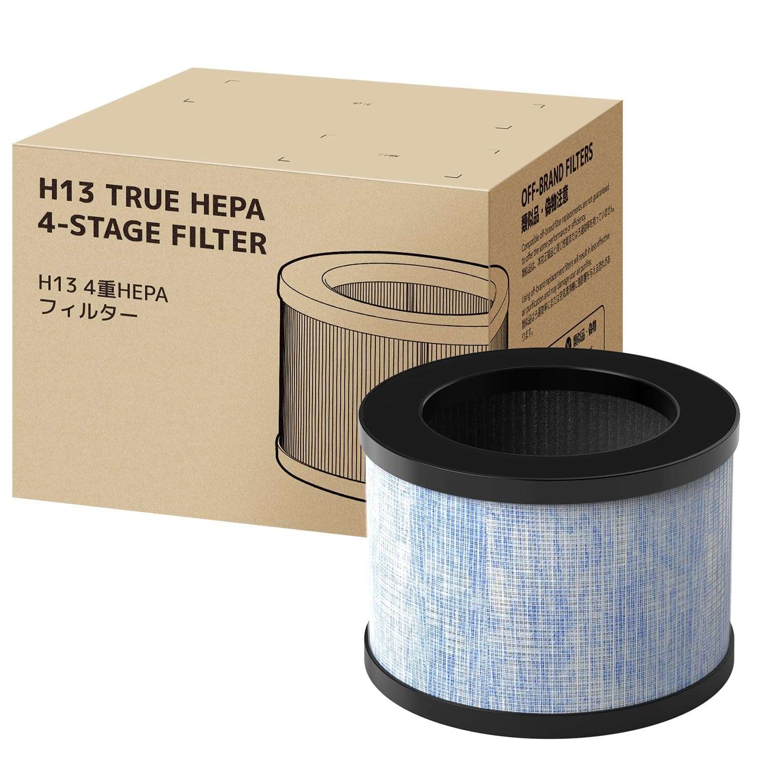 CONOPU Air Purifier Replacement Filter, Efficient 3-layers Filtration, Activated Carbon, JH01LX-EU, Blue