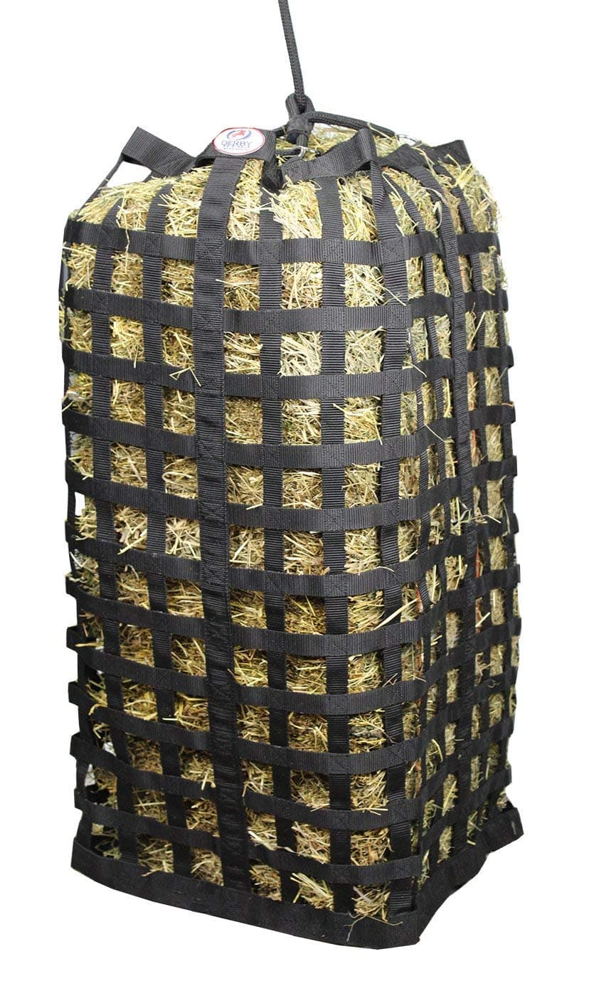 Derby Originals XL Go Around Slow Feeder Horse Hay Bag with Super Tough Bottom and 1 Year Warranty, Black, 71-7132BK