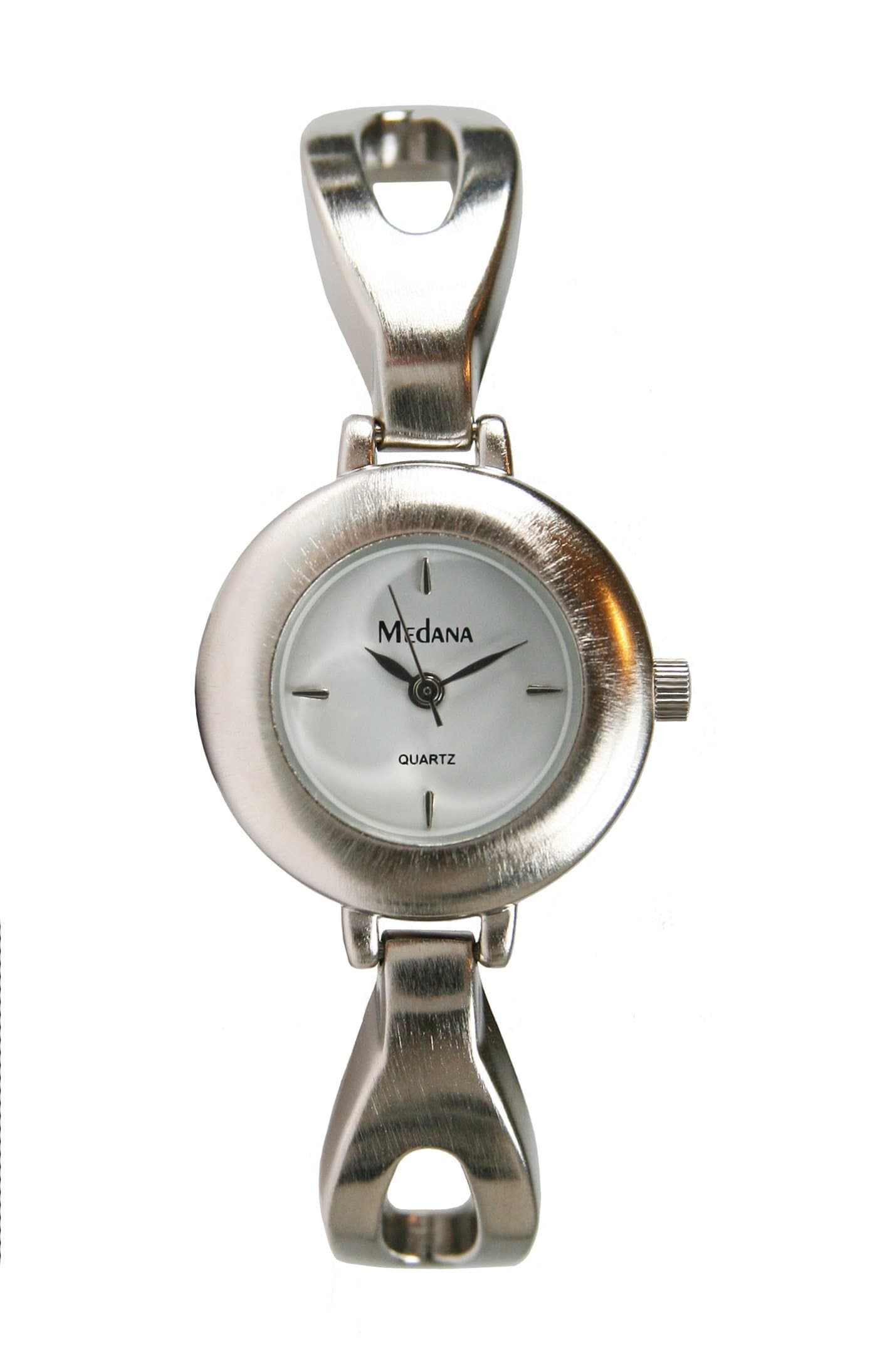 Women's Silver-Tone Round Mod Fashion Bracelet Watch # 2366