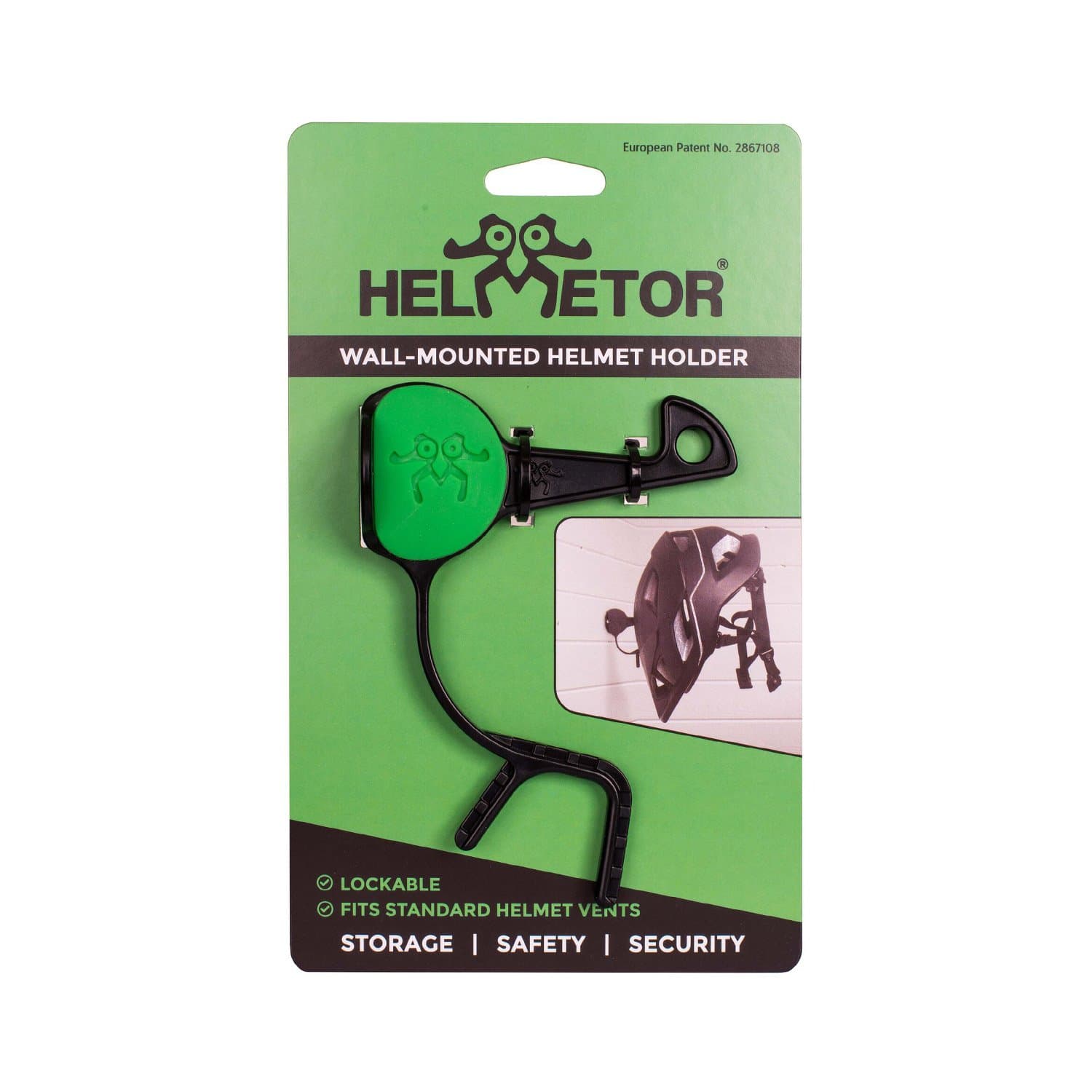 Helmetor Helmet Holder (Green)