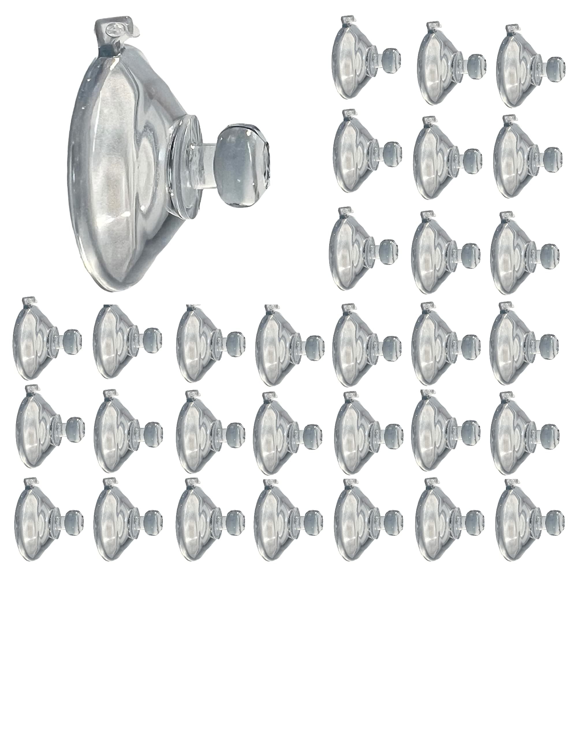 SCB-30-Pak Mini Small Pennsylvania-Suction Cups Without Hooks for Windows and Glass 3/4-inch Diameter Holds up to 1/2 lb.