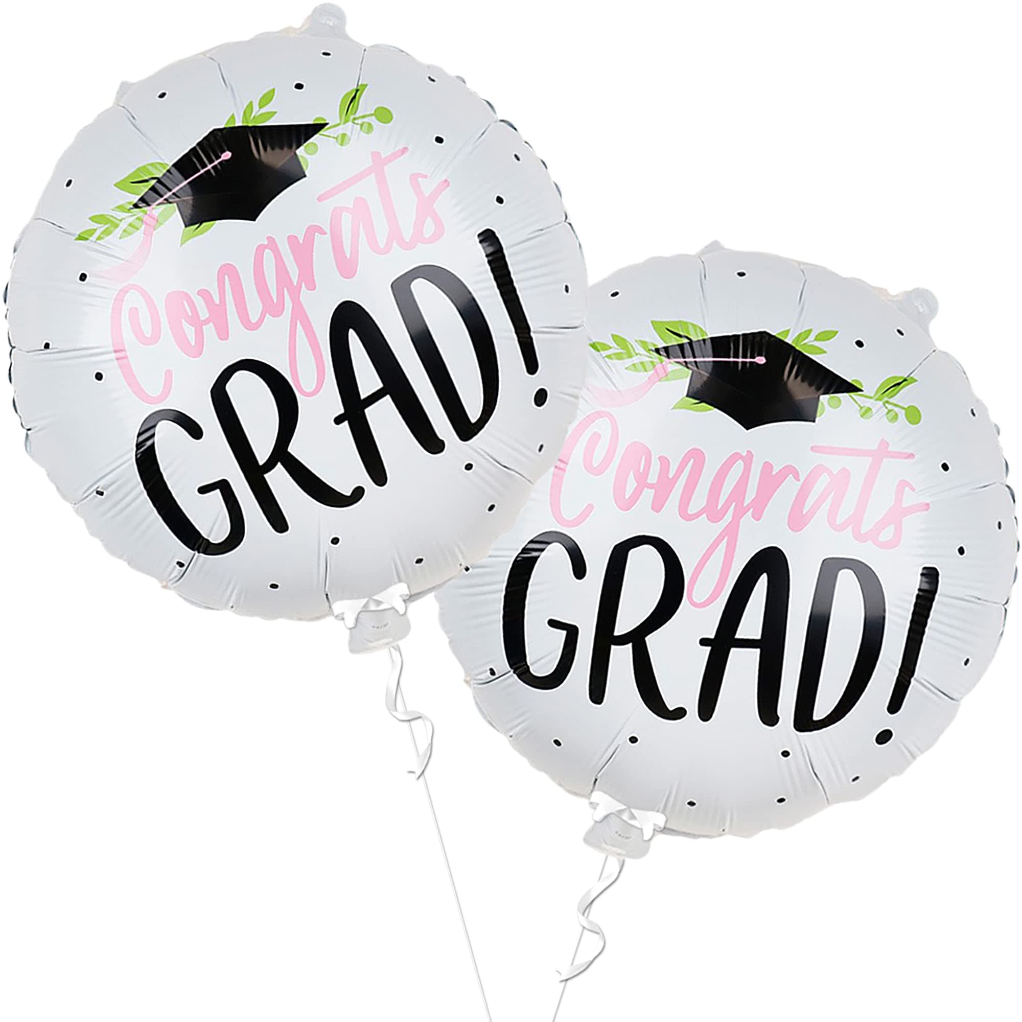KatchOn, Big Congrats Grad Balloons - 18 Inch | Graduation Balloon, Congratulations Balloons for Grad Decorations Class of 2025 | Pink Graduation Balloons 2025, Grad Party Decorations 2025