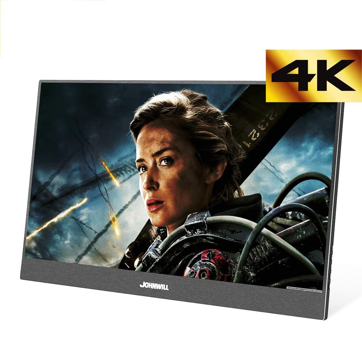 15.6 inch Portable Monitor 4K screen FHD 3840 x 2160 IPS LCD Monitor with HDMI Input,Built-in Speaker,Gaming Monitor for Raspberry Pi PS3/PS4/Xbox,JOHNWILL