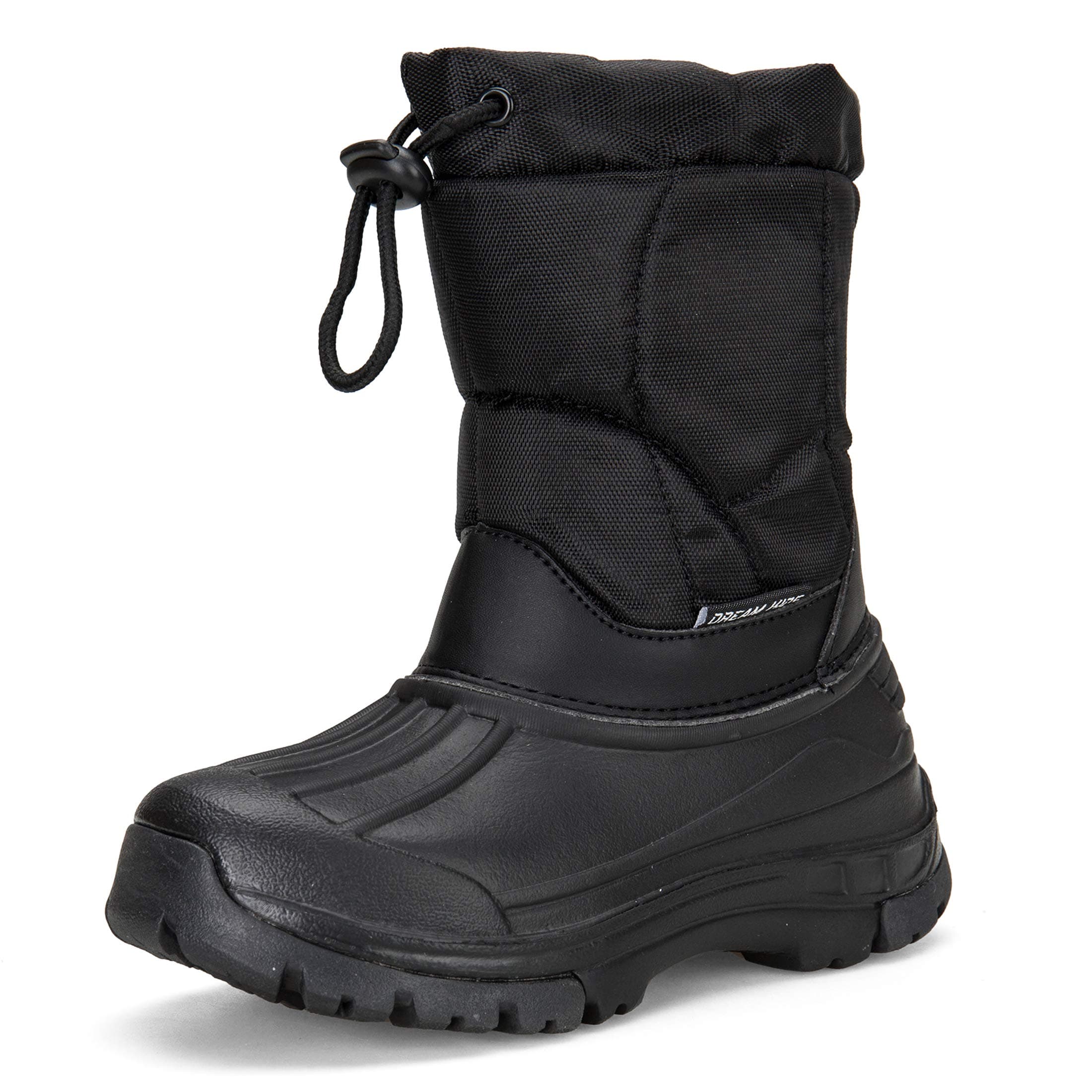 DREAM KIDS Boys Snow Boots Outdoor Waterproof Cold Weather Winter Boots for Girls(Toddler/Little Kid/Big Kid) DKTX001-T5-30 Dark Black