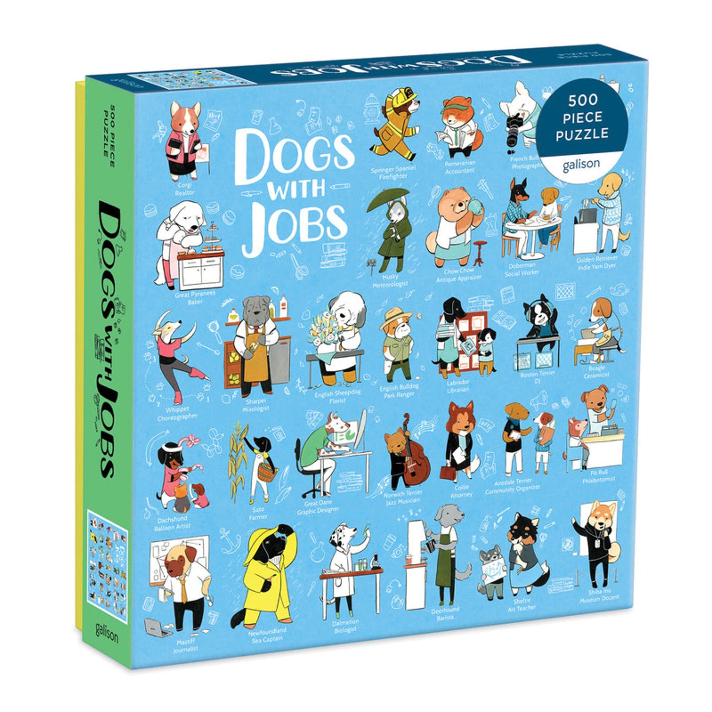 Galison Dogs With Jobs 500 Piece Puzzle