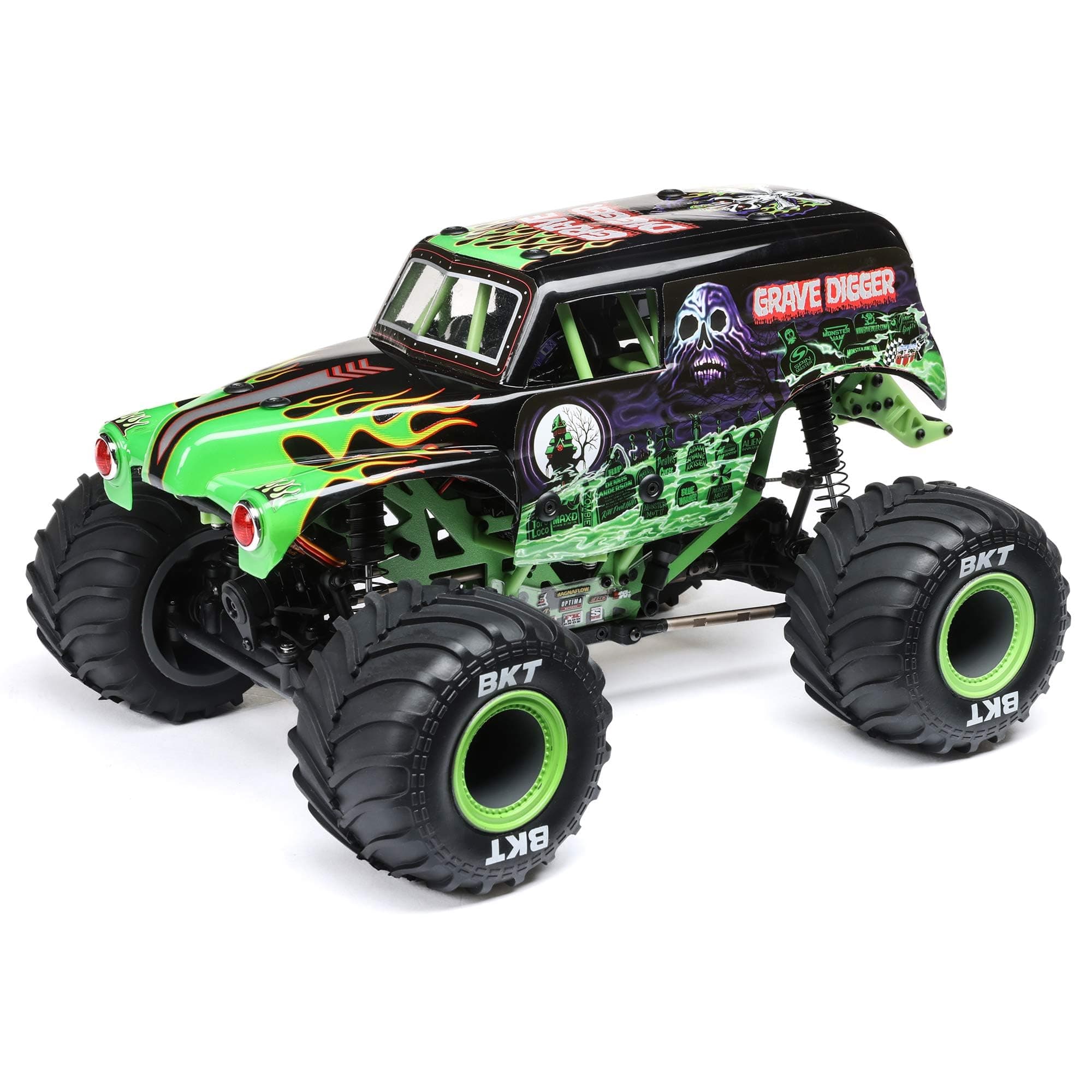LOSI 1/18 Mini Lmt 4X4 Grave Digger Monster Truck Brushed Rtr Los01026T1, Green
