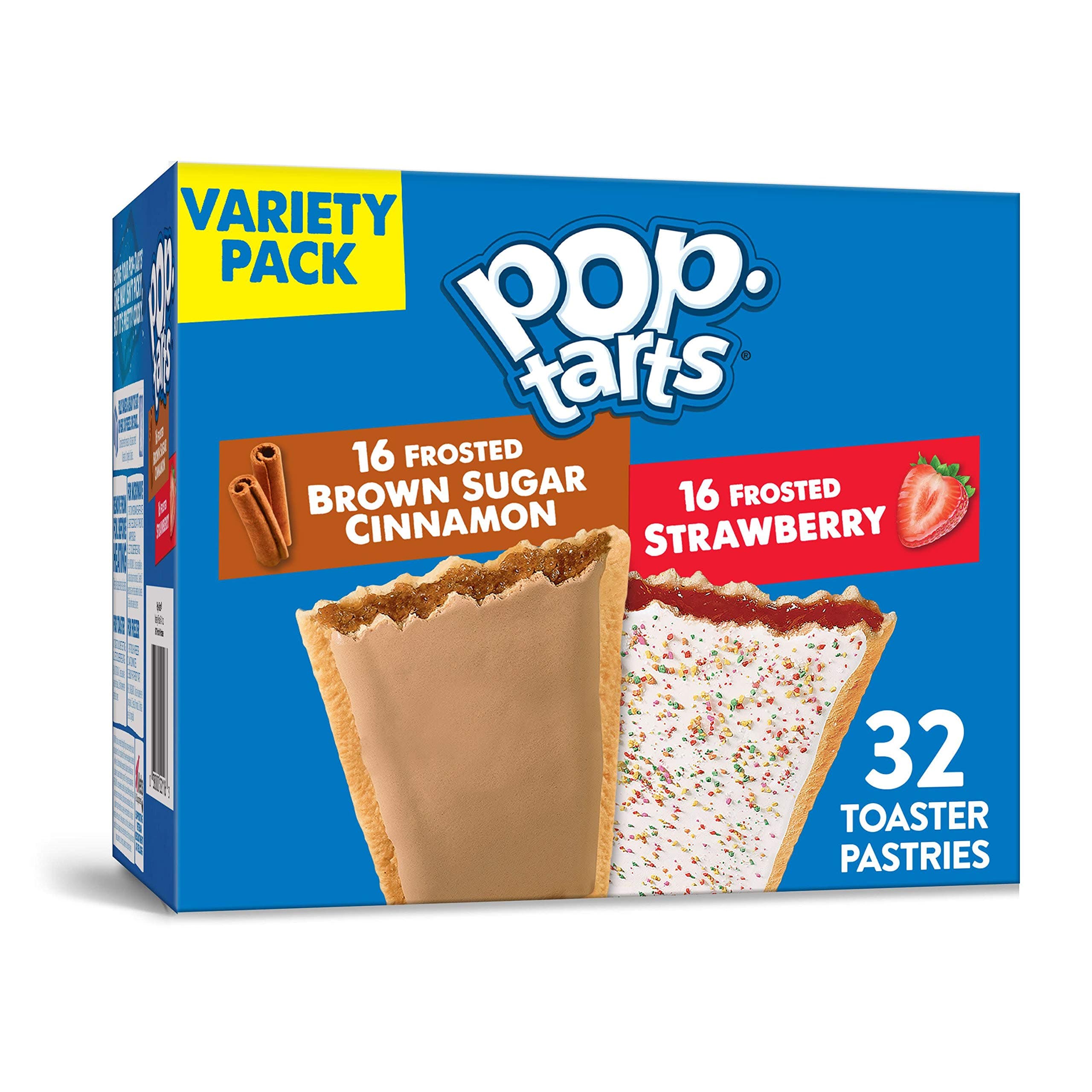 Pop-Tarts, Breakfast Toaster Pastries, Variety Pack, Proudly Baked in the USA, 54.1oz Box (16 Count)