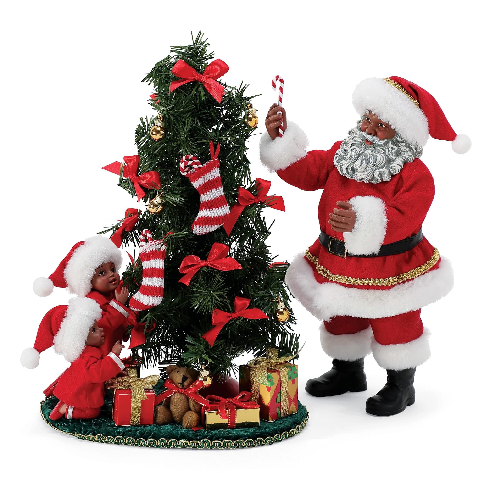 Department 56 Possible Dreams Santa Christmas Traditions Sneak Peak Figurine Set, 12.72 Inch, Multicolor