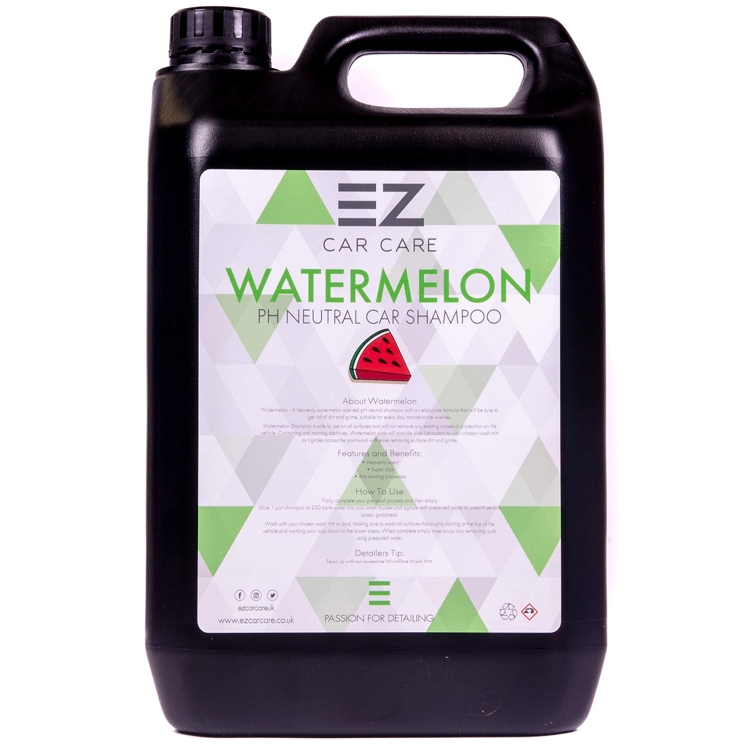 EZ Car Care 5L Car Shampoo Pure PH Neutral Watermelon Blast Super Cleaning Wash Foam Professional