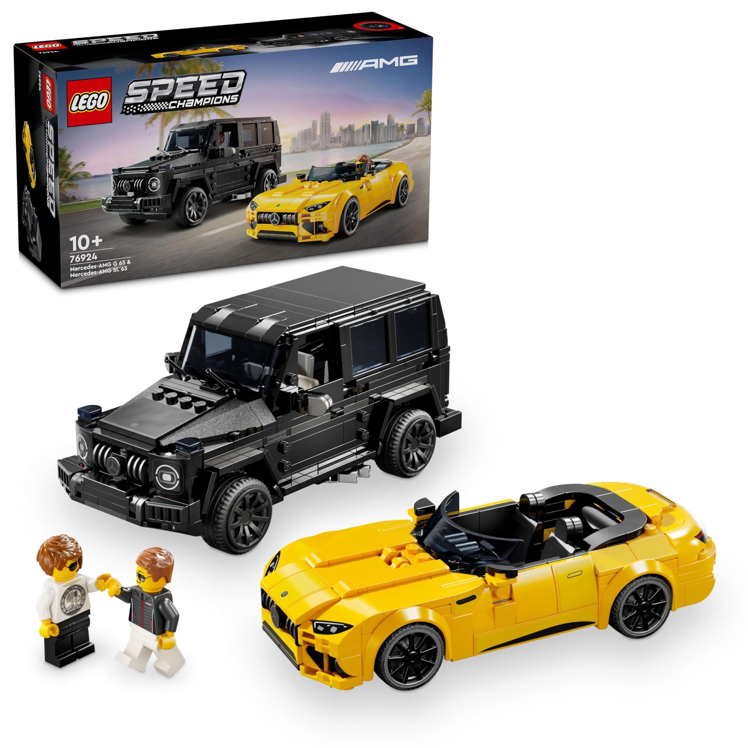 Speed Champions Mercedes-AMG G 63 & Mercedes-AMG SL 63 76924 Building Blocks Toys for 10+ Gift for Boys and Girls