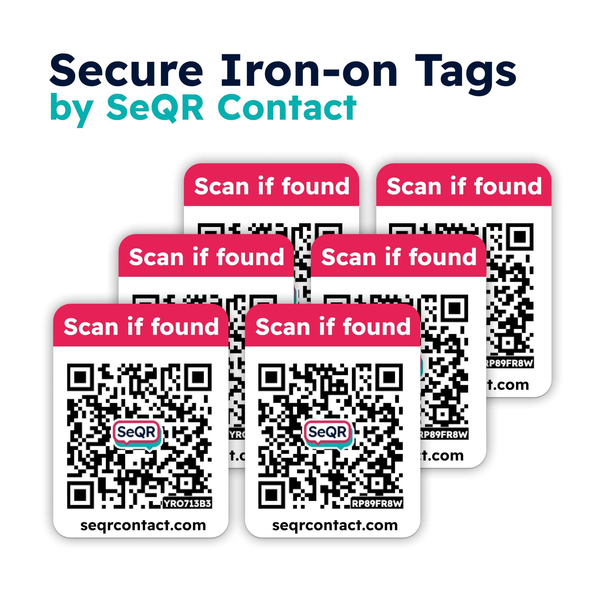 Lost Item Iron-On Clothing Tags | Customizable Smart Tags Easy to use | Name Labels for Kids Clothing, Daycare Labels, Nursing Home Clothing Labels, and Name Tags for Clothes | Washable Fabric Labels