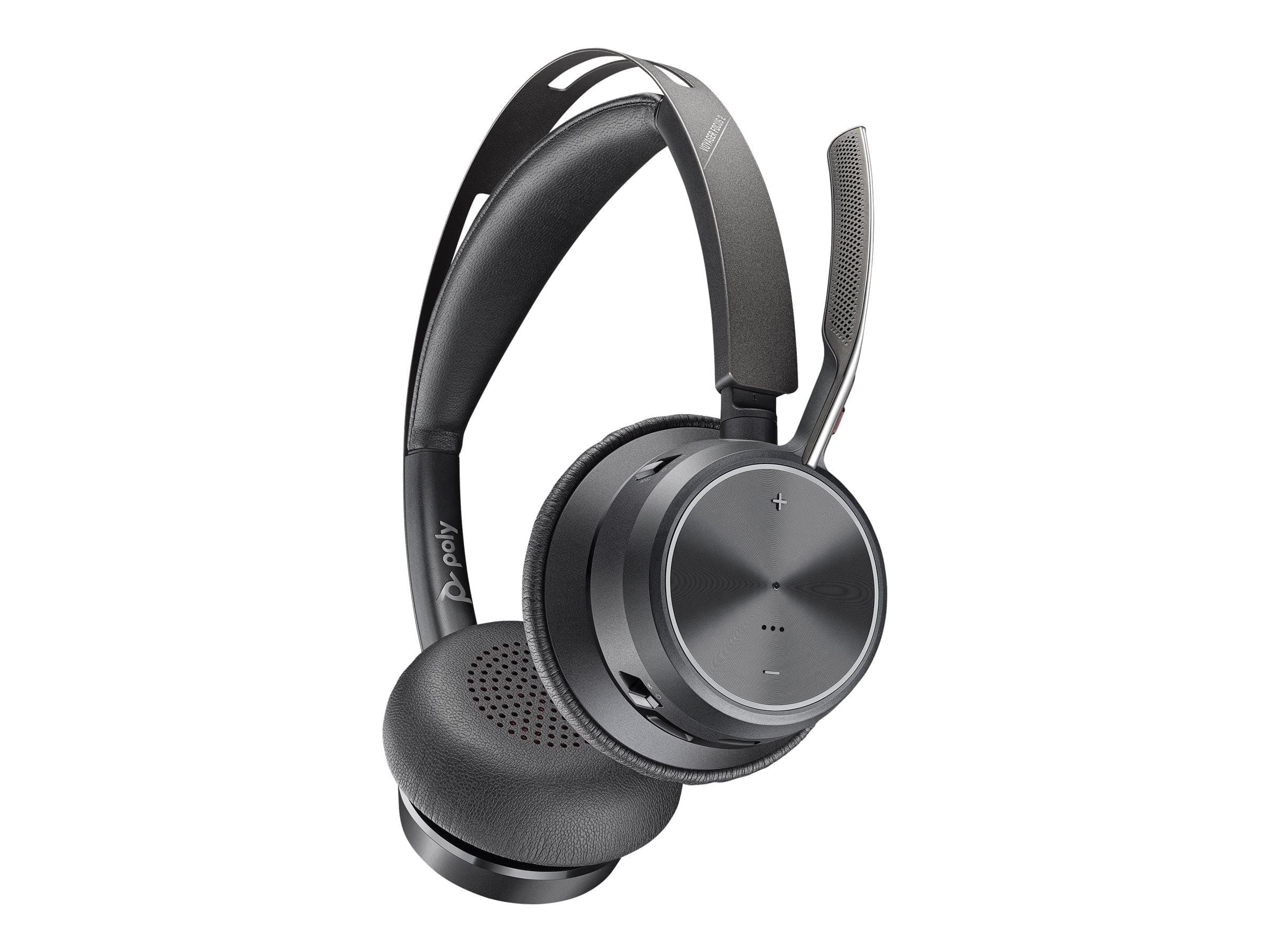 Voyager Focus 2 UC USB-C Headset (Plantronics) - Bluetooth Dual-Ear (Stereo) Headset with Boom Mic - USB-C PC/Mac Compatible - Active Noise Canceling - Works with Teams, Zoom (Certified) & More