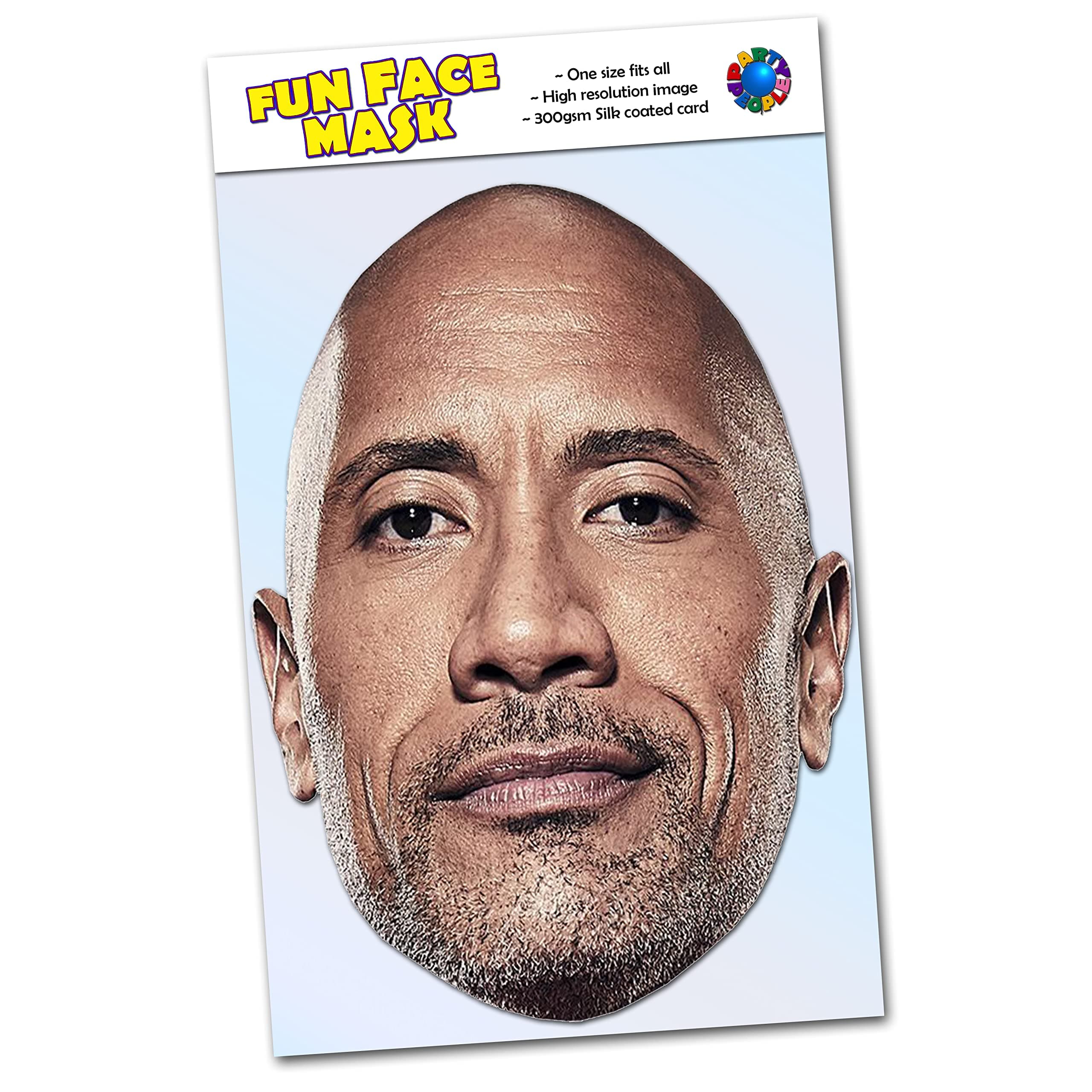 Party People 1 x Dwayne Johnson - Celebrity Face Mask - Ready To Wear - Dwayne J