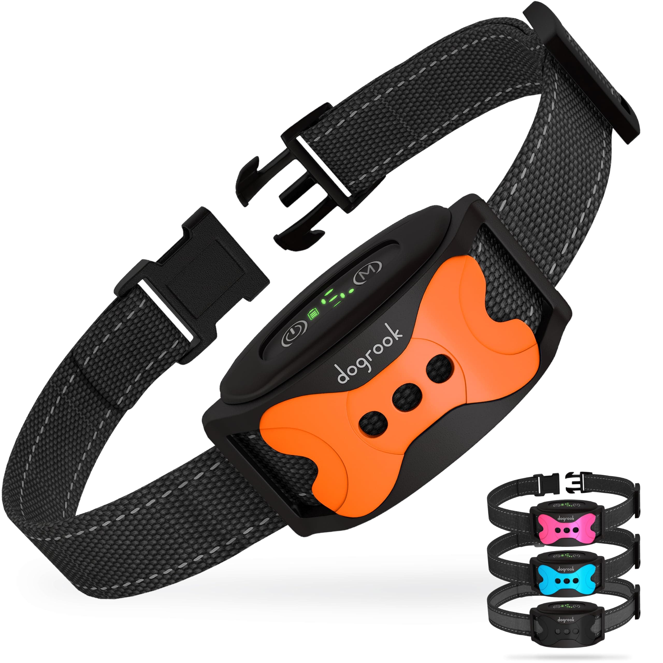 Dog Bark Collar - Rechargeable Smart Anti Barking Collar for Dogs - Waterproof No Shock Bark Collar for Small/Medium/Large Dogs - Anti Bark Collar for Dogs with 5 Sensitivity Levels