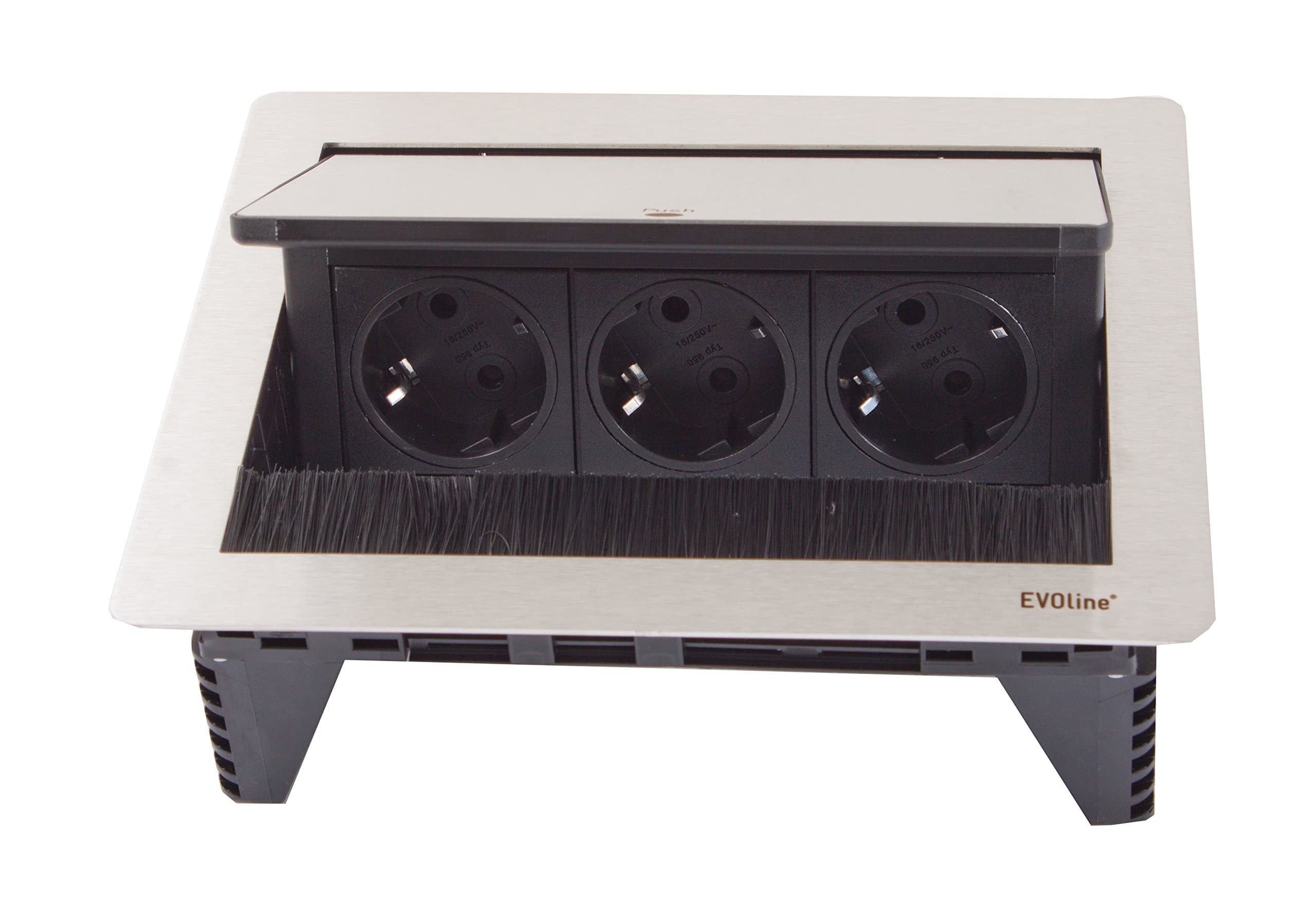 Evoline Fliptop Push S 3x VDE socket, 159370024900