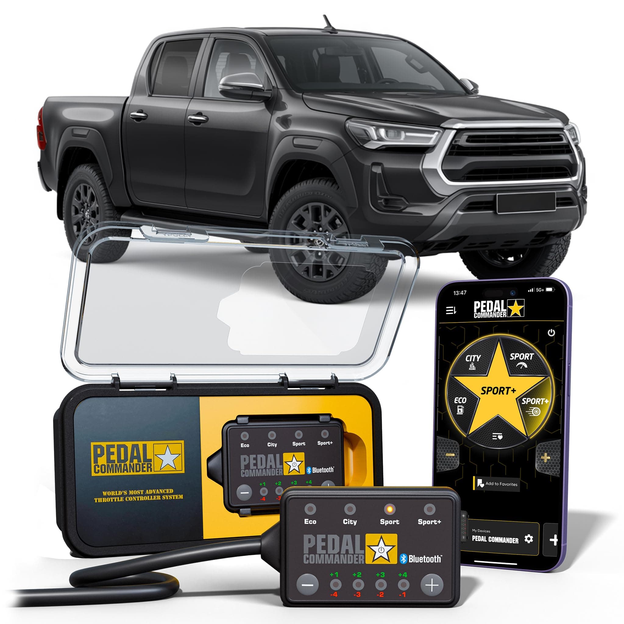 PEDAL COMMANDER for Toyota Hilux 2016-2025 Throttle Response Controller - Plug-and-Play, 4 Driving Modes, App Control, Throttle Controller Performance Mods, Hilux TRD Parts