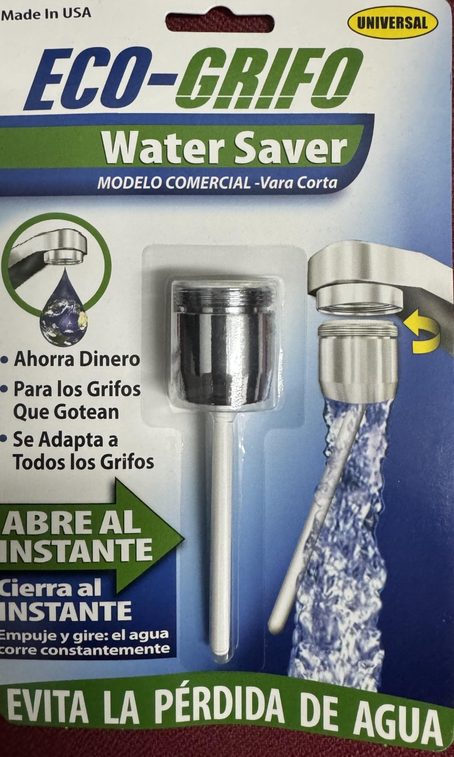 INSTANT-OFF ECO Water Saver Automatically Shuts Off Water! Replaces Aerator, Reduces the spread of germs, Stops Drippy Faucets, Option for continuous water flow.