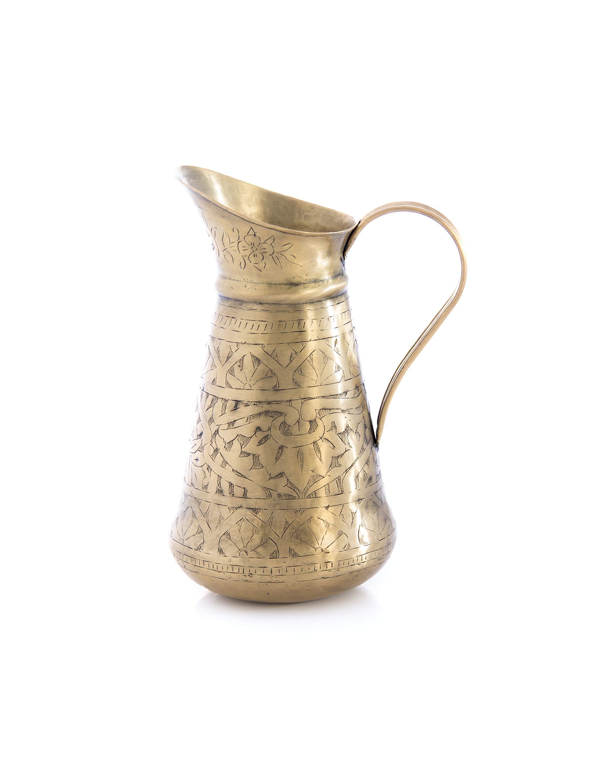 Aziz Brass Jug Vase