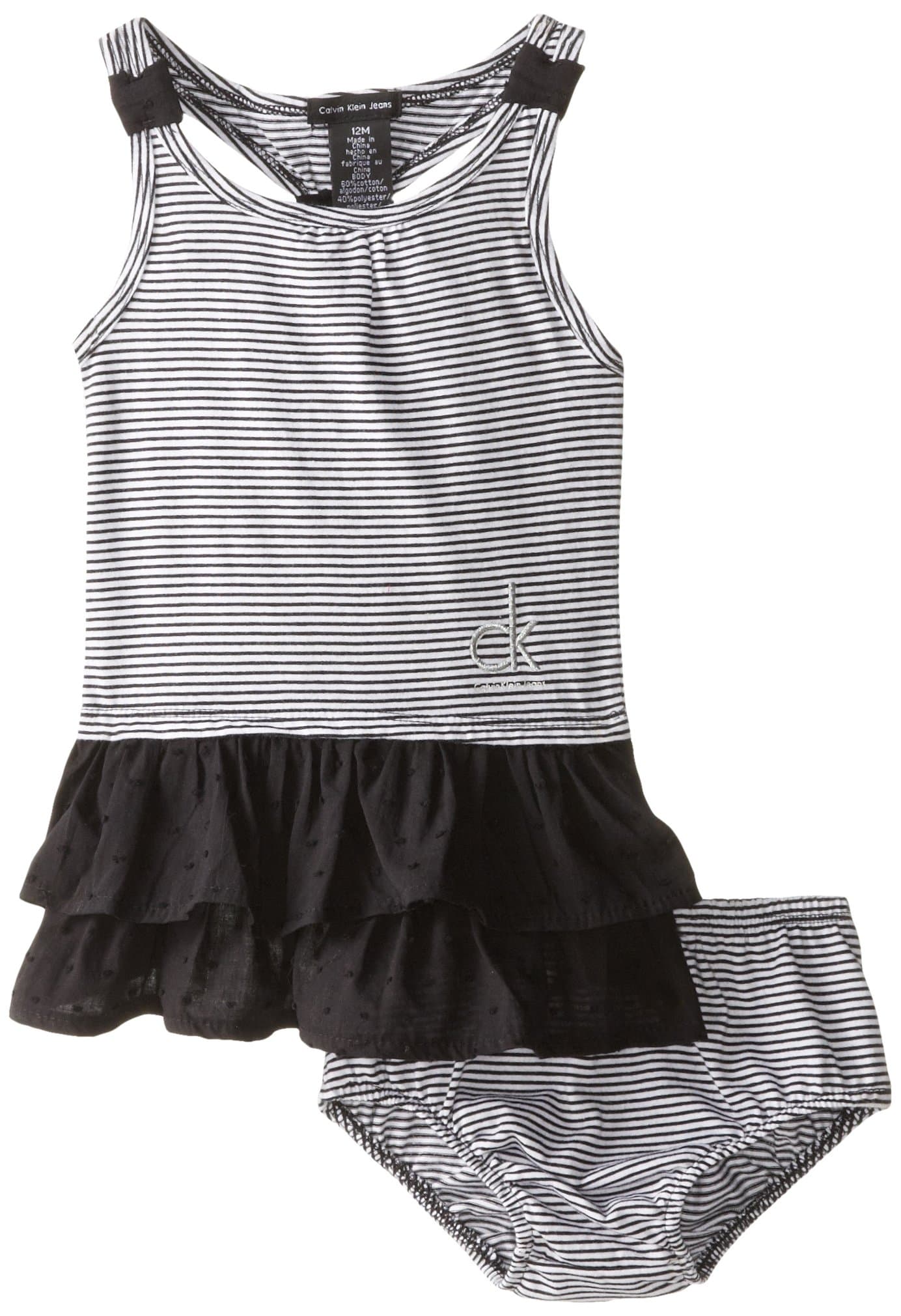 Calvin Klein Baby Girls' Bla White Dress
