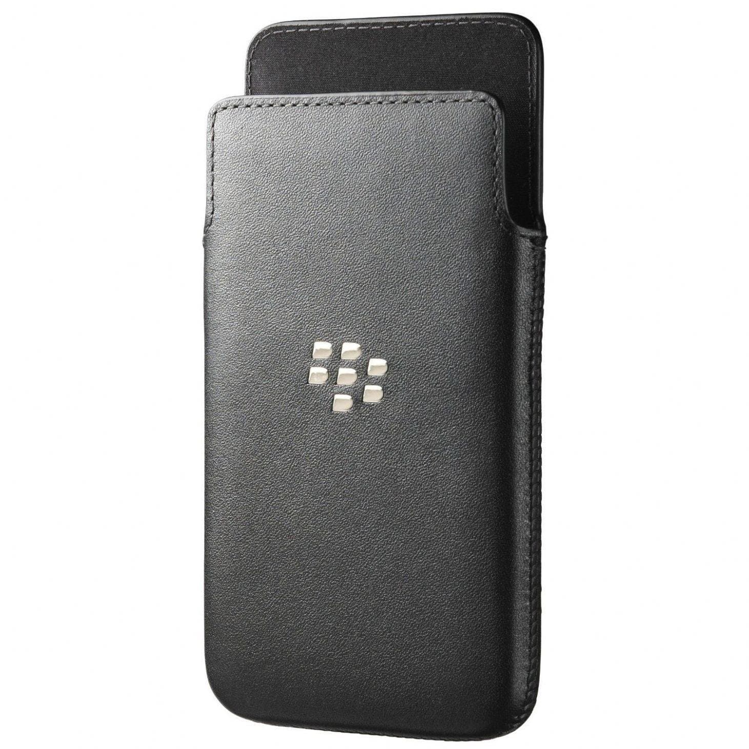 BlackBerry Leather Smartphone Pocket for BlackBerry Z10- Black