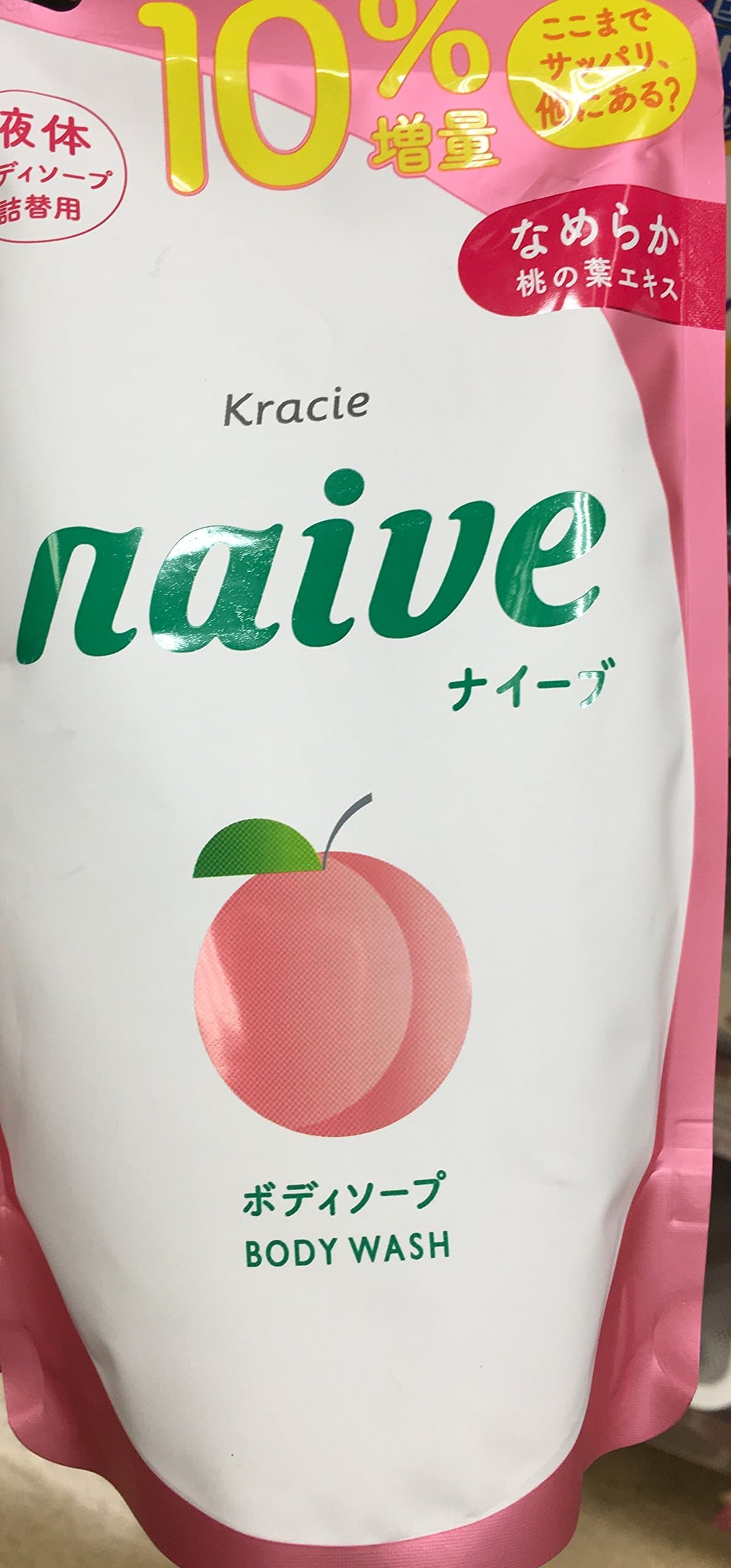 Naive Body Wash - Refill 418 ml - Pack of 4 (Peach)