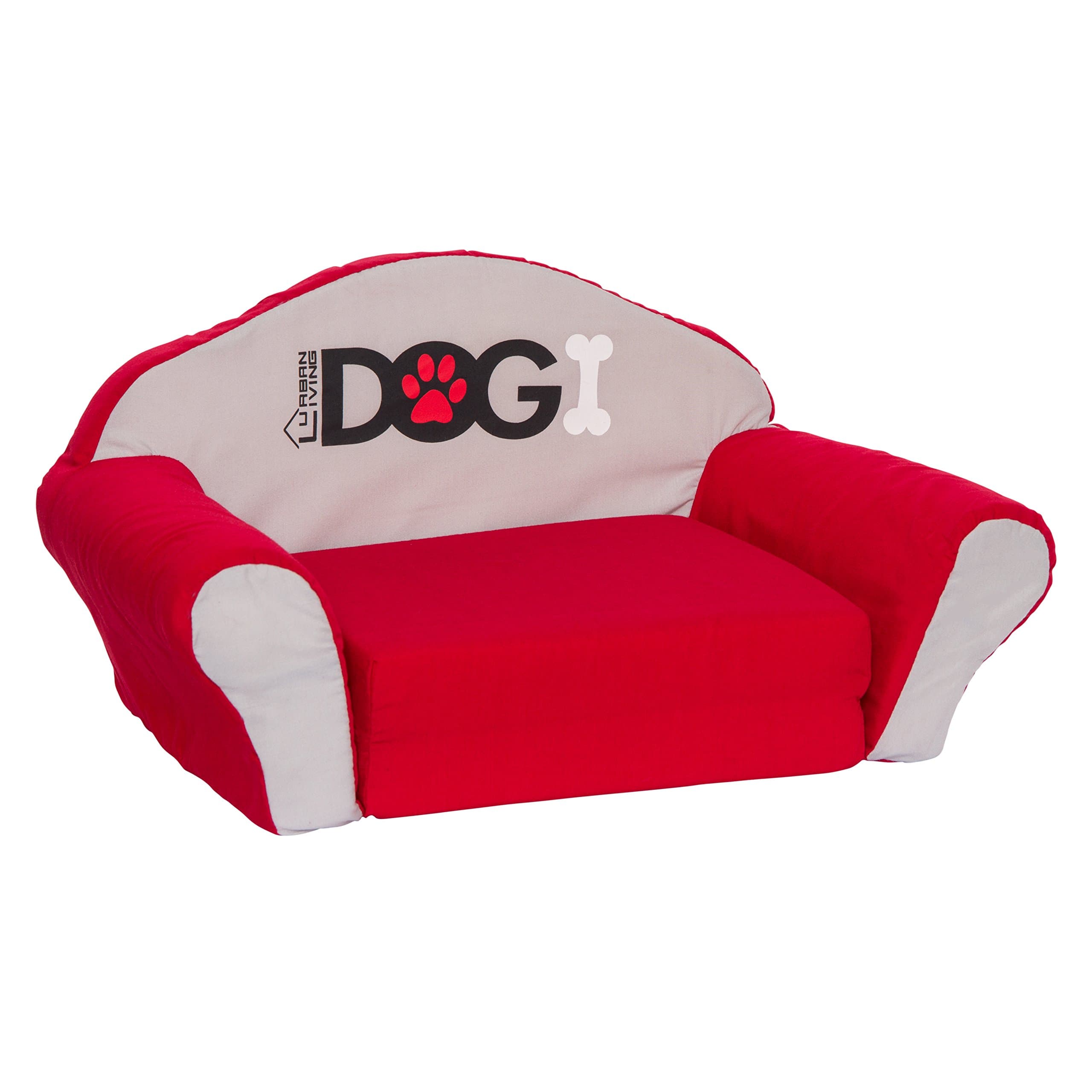 DOGI Pet Dog Sofa Lounge Beds, 59 x 36 x 29 cm, Large, Red