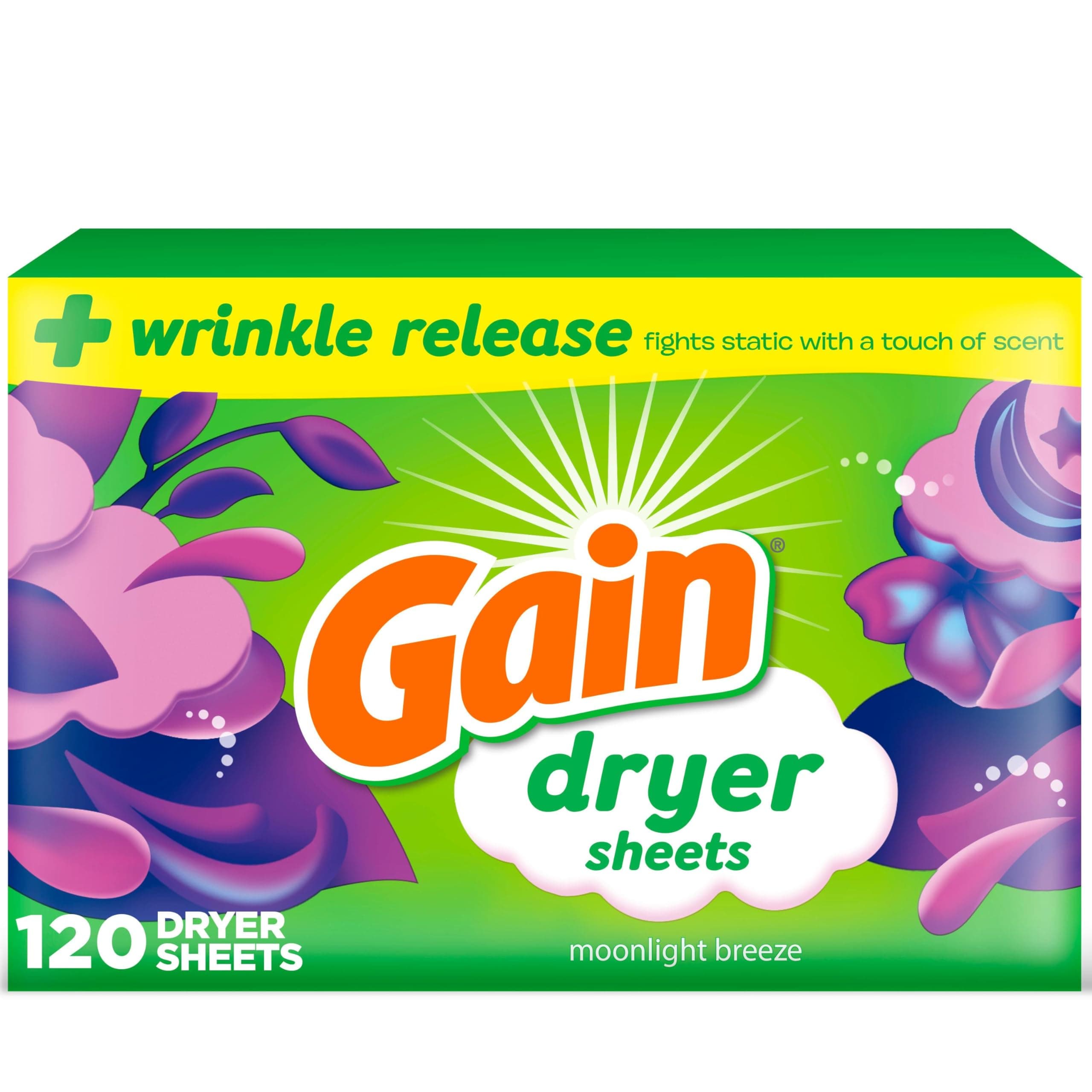 Dryer Sheets, Moonlight Breeze Scent, 120 Count