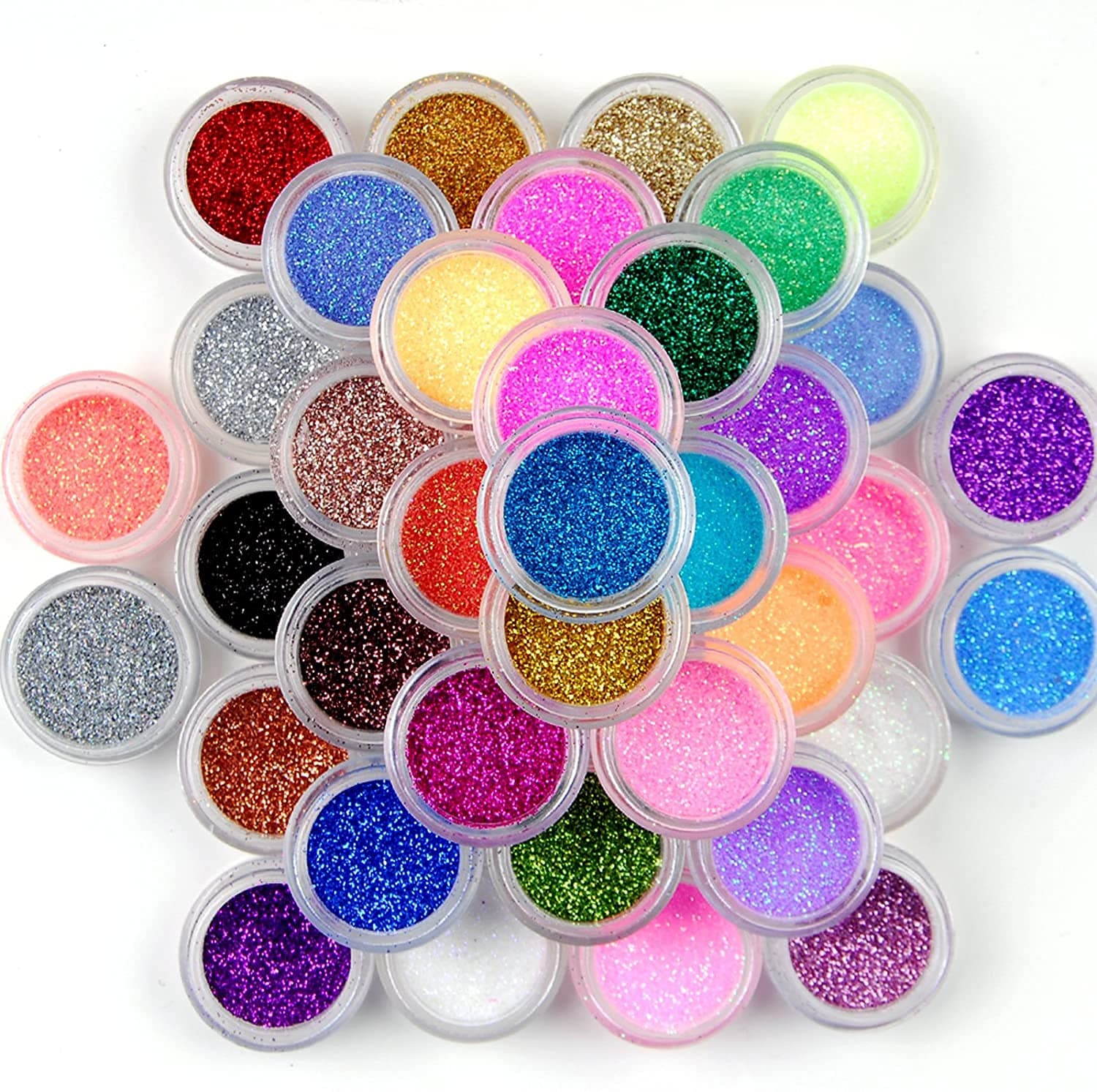 45 Colours Eyeshadow Makeup Nail Art Pigment Glitter Dust Powder Set