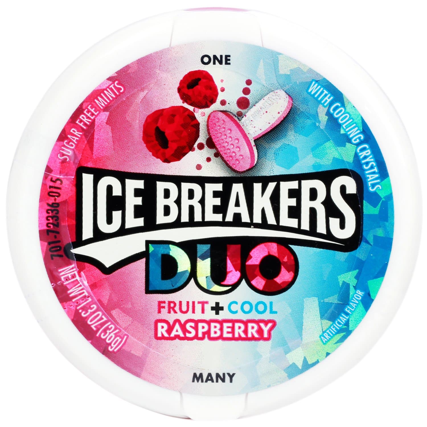 Ice Breaker Duo Fruit + Cool Mints, Raspberry, Container, 36 Gm