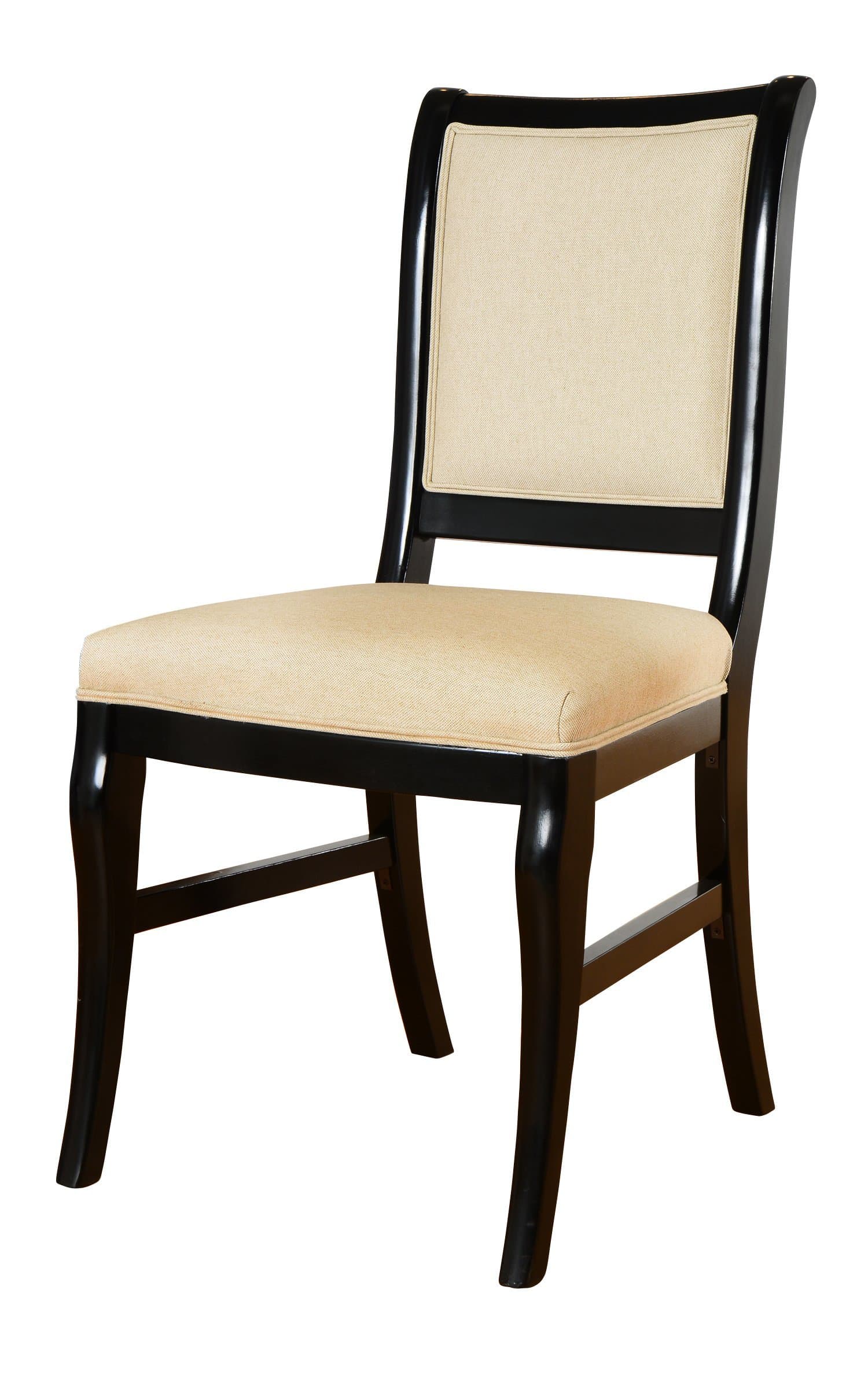 BSD-53S-B Solid Beech Wood Side Chairs in Black for Kitchen and dining