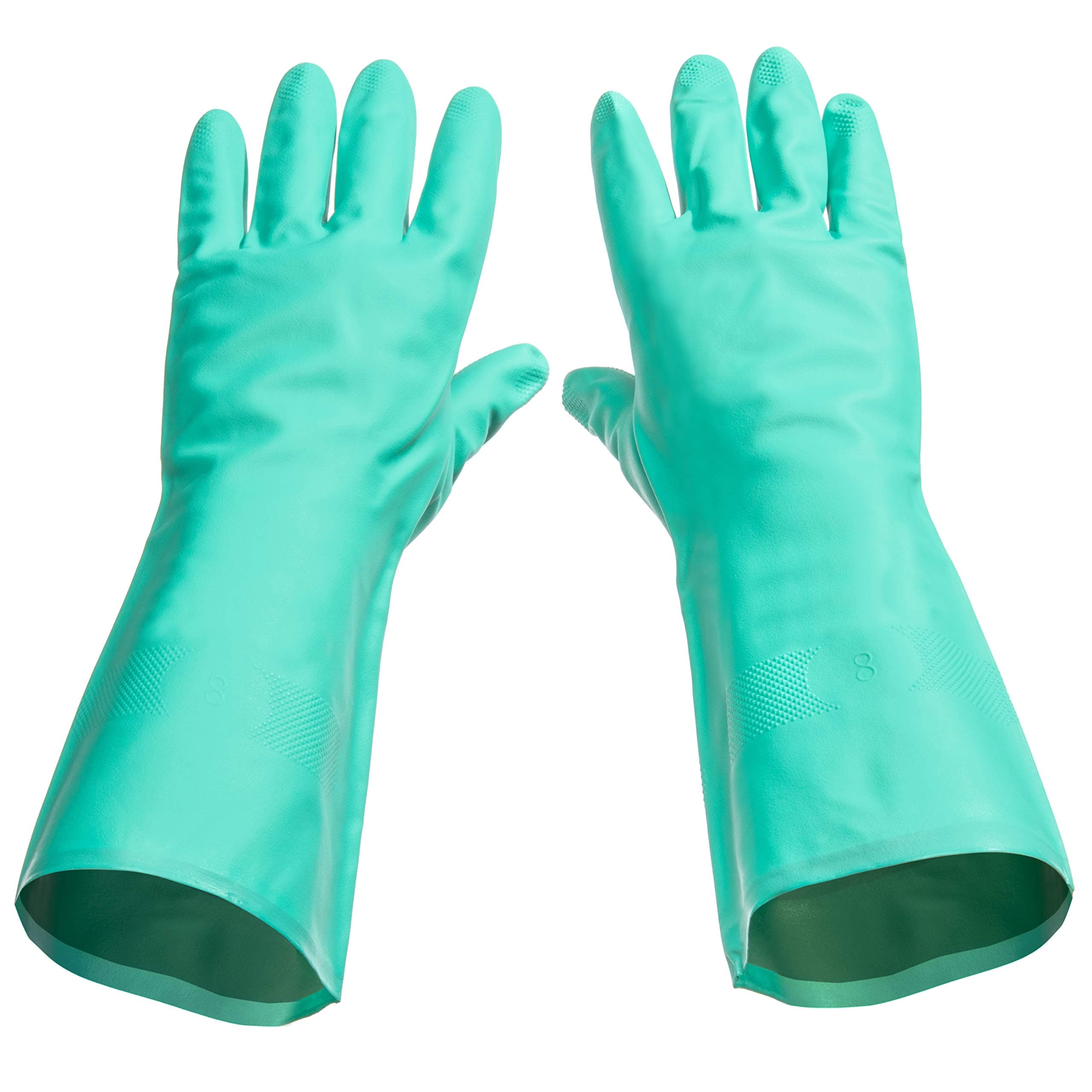 Tusko Products Best Nitrile Rubber Cleaning, Household, Dishwashing Gloves, Latex Free, Vinyl Free, XXL