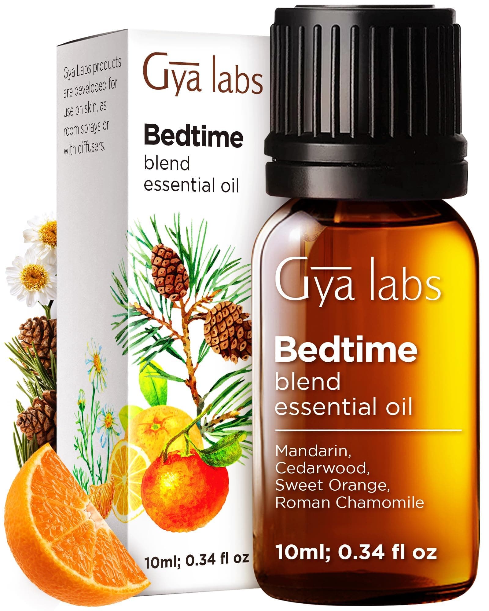Bedtime Essential Oil Blend for Diffuser- 100% Pure Natural Aromatherapy Bedtime Oil for Sleep, Calming & Relaxing (10ml)