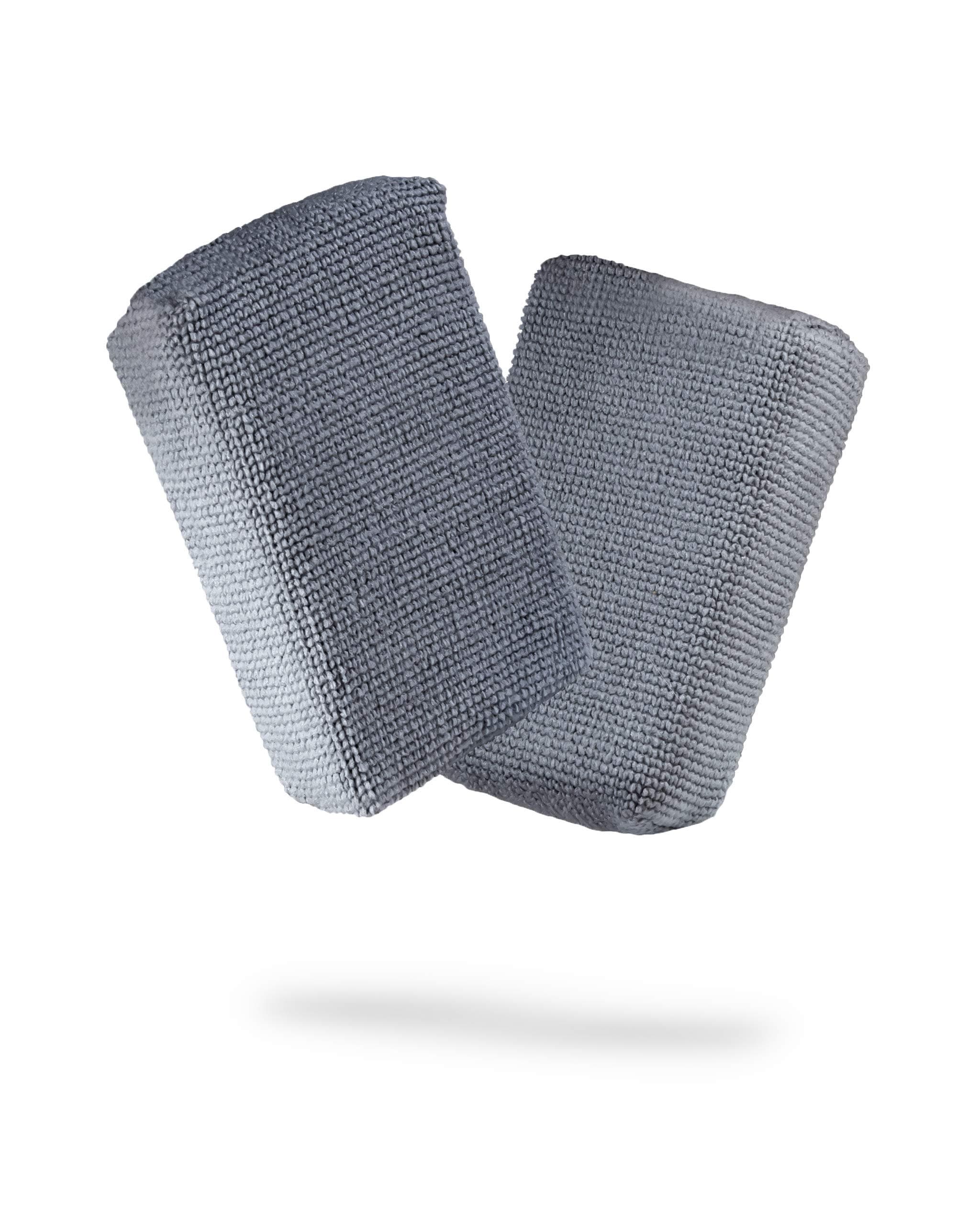 Microfiber Applicator Pad (2 Pack) All Purpose Car Detailing Applicator Sponge | Use with Ceramic Coating for Cars, Car Wax, Paint Sealants, Compound, Polish, Conditioner, Glazes