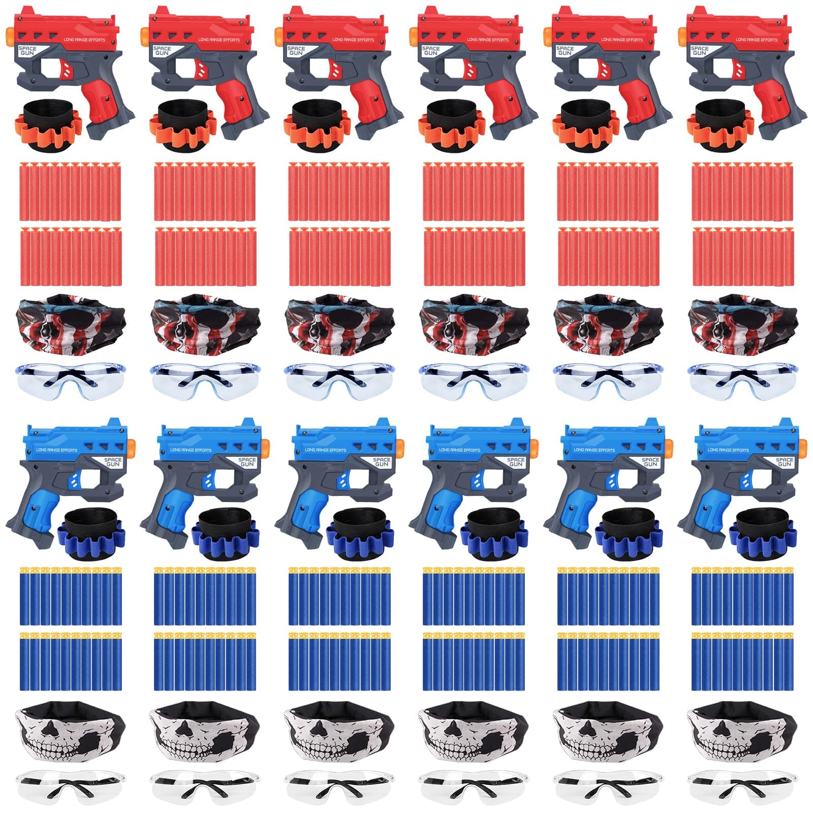 12 Pack Blaster Guns Boys Toy, Party Favors Compatible with Nerf Birthday Party,Easter Basket Stuffers Hand Gun Toys Party Supplies for 3,4,5,6,7,8,9 Years Kids