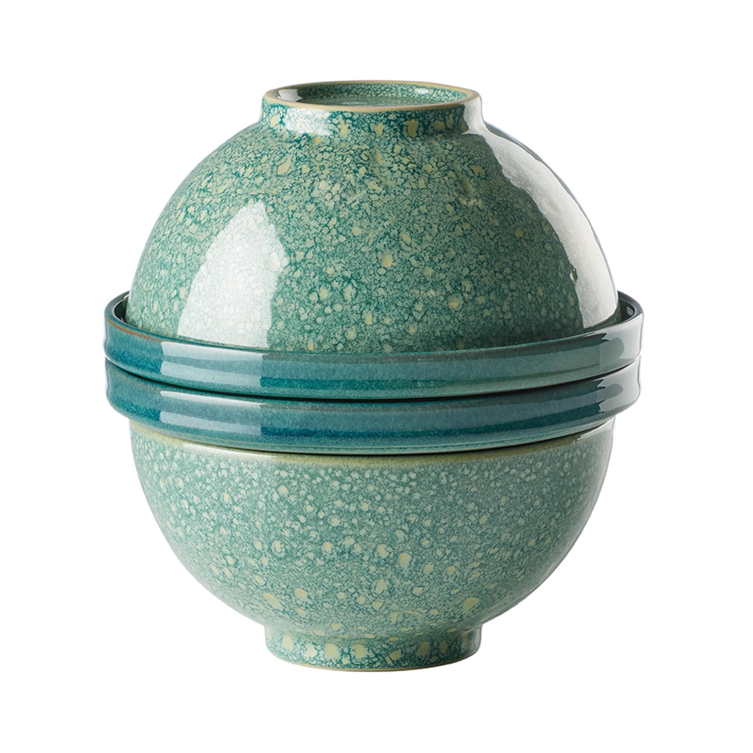 Lenox 891108 Luna Nesting Dinnerware Set, Stoneware, Green