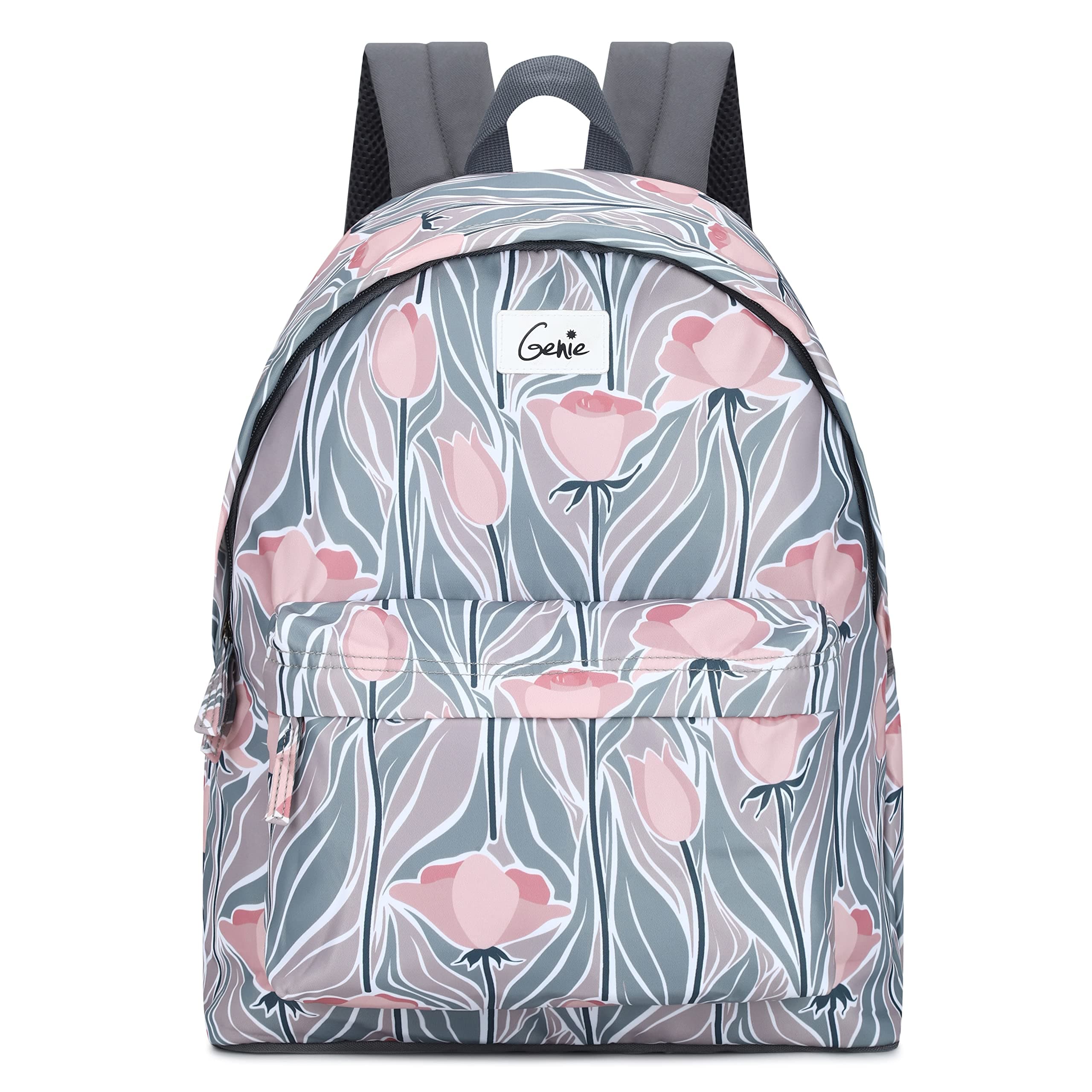 Genie Tulip Laptop Backpacks for Women, 16 inches, Stylish and Trendy College bags for girls, Water Resistant and Lightweight Mini Bags for Office and Travelling Purpose. 18 litres