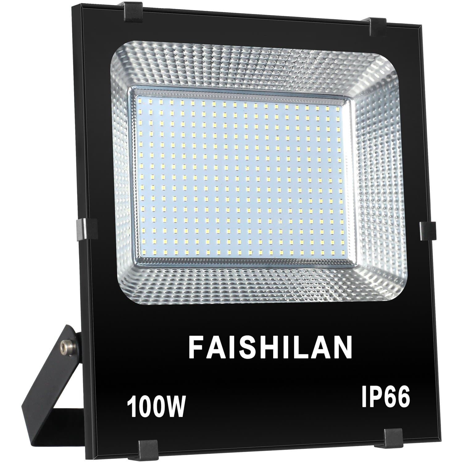 100W Outdoor LED Floodlight,500W Halogen Equiv Work Lights, Waterproof IP66 Security Super Bright Light 10000Lm, 6500K for Garage, Porch, Garden, Lawn and Yard… by FAISHILAN