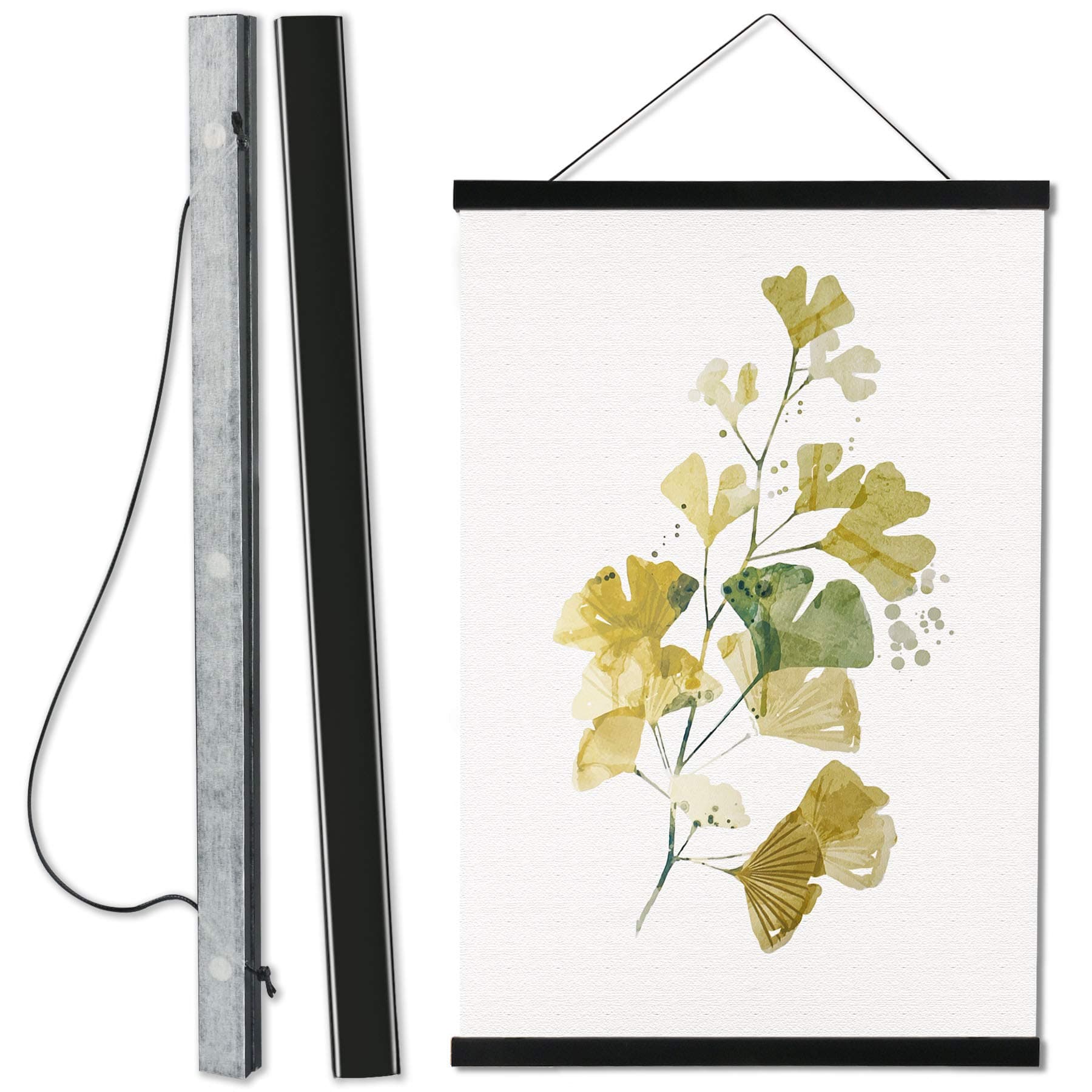 WITCOLOR Magnetic Poster Frame Hanger, 20x16 20x24 20x28 20x30 Magnet Poster Hanger for Posters, Kids Paintings, Photos, Maps, Scrolls, Picture, Canvas Art Works and Art Prints(20", Black)